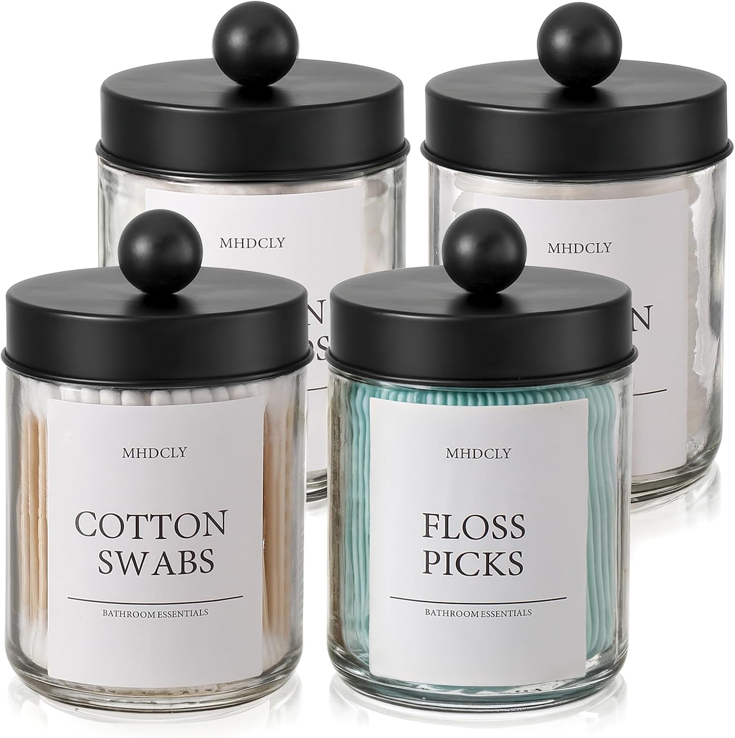 Bathroom Organizers and Storage,4 Pack Bathroom Accessories,Bathroom Decor,Home Decor,Bathroom Storage and Organization,Qtip Holder for Room Decor Aesthetic