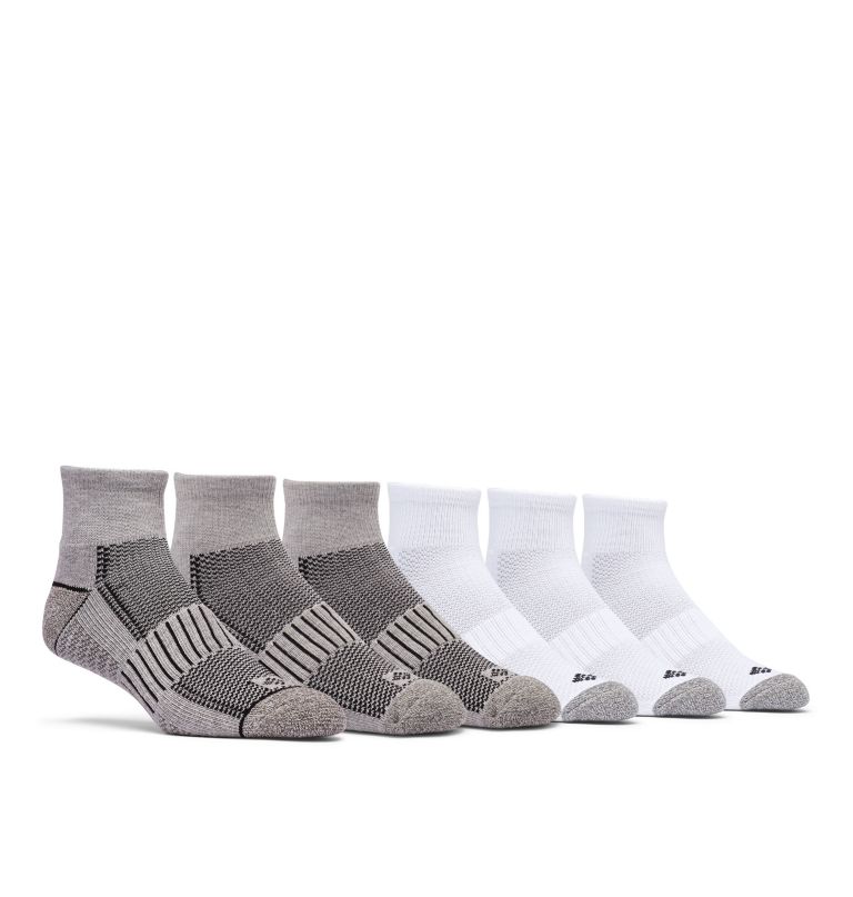 Columbi Men' Spor Quarte Soc wit Piqu Footbe Pack
