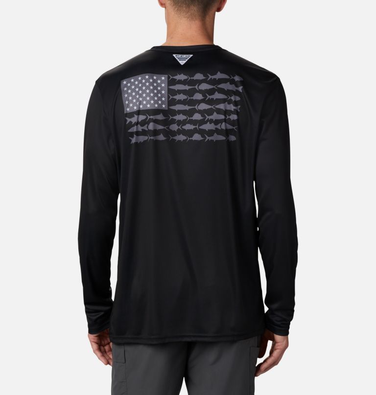 Columbi Men' Termina Tackl PF Fis Flag Lon Sleev Shirt