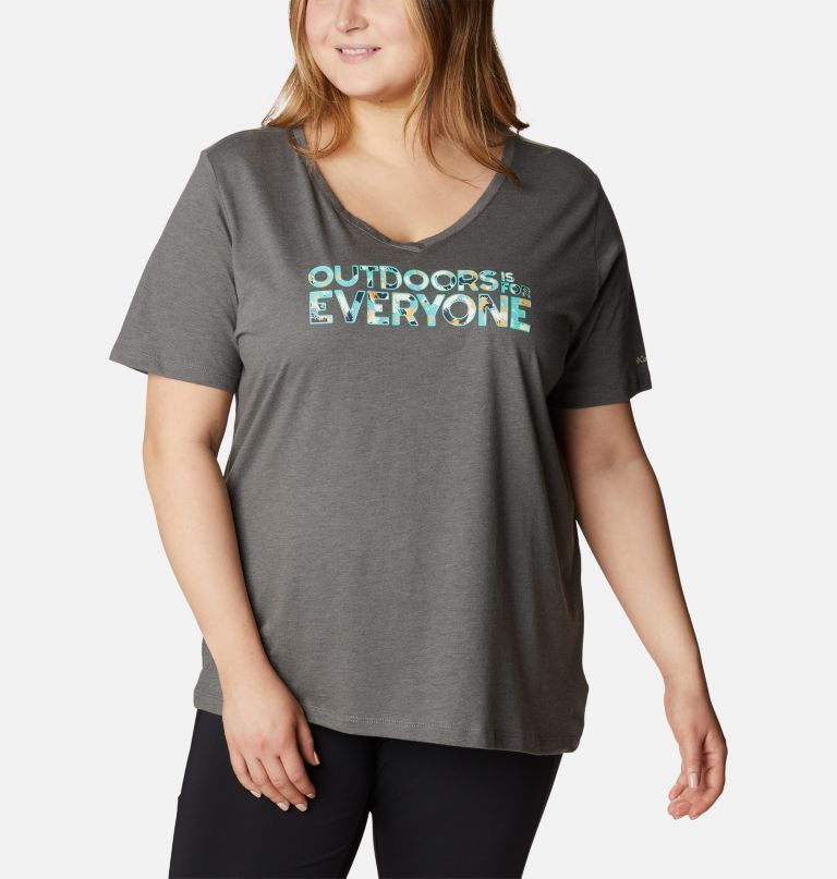 Columbi Women' Bluebir Day Relaxe V Nec Shir Plu Size