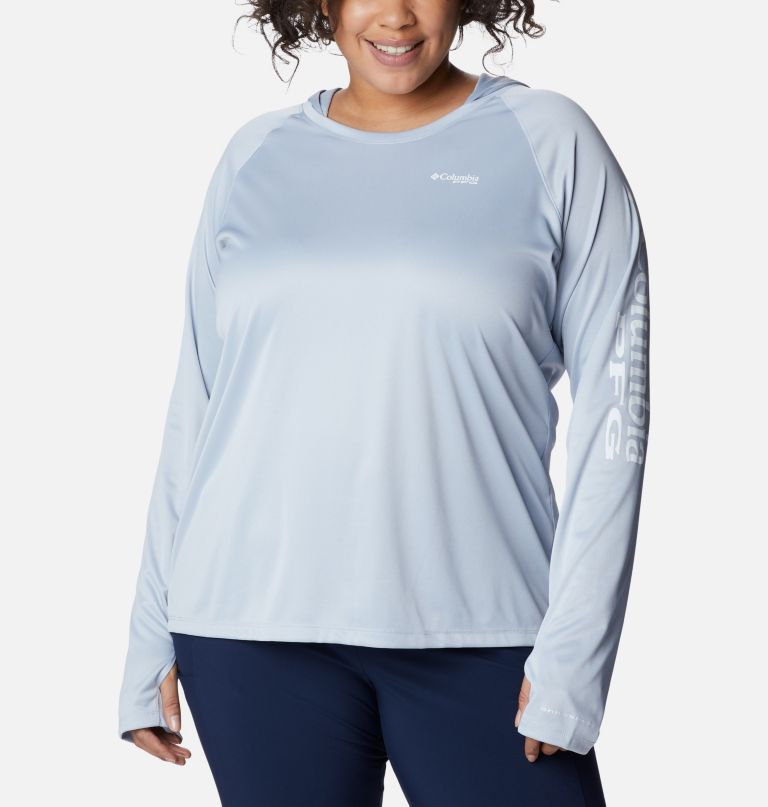 Columbi Women' PF Tida Tee Heathe Hoodi Plu Size