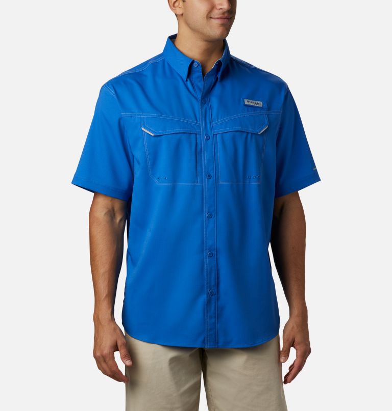 Columbi Men' PF Lo Dra Offshore Shor Sleev Shirt