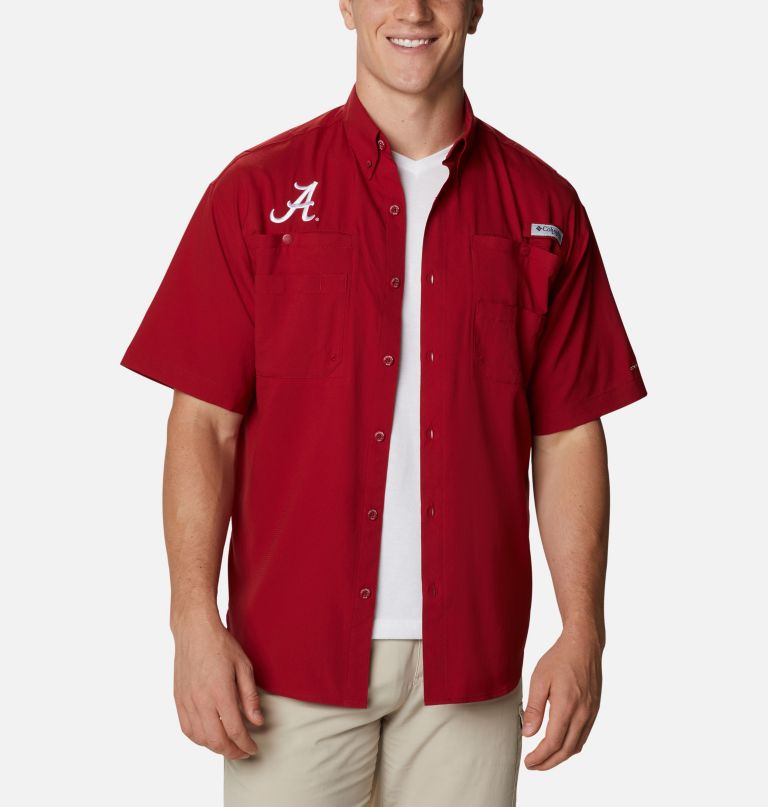 Columbi Men' Collegiat PF Tamiami Shor Sleev Shir Alabama