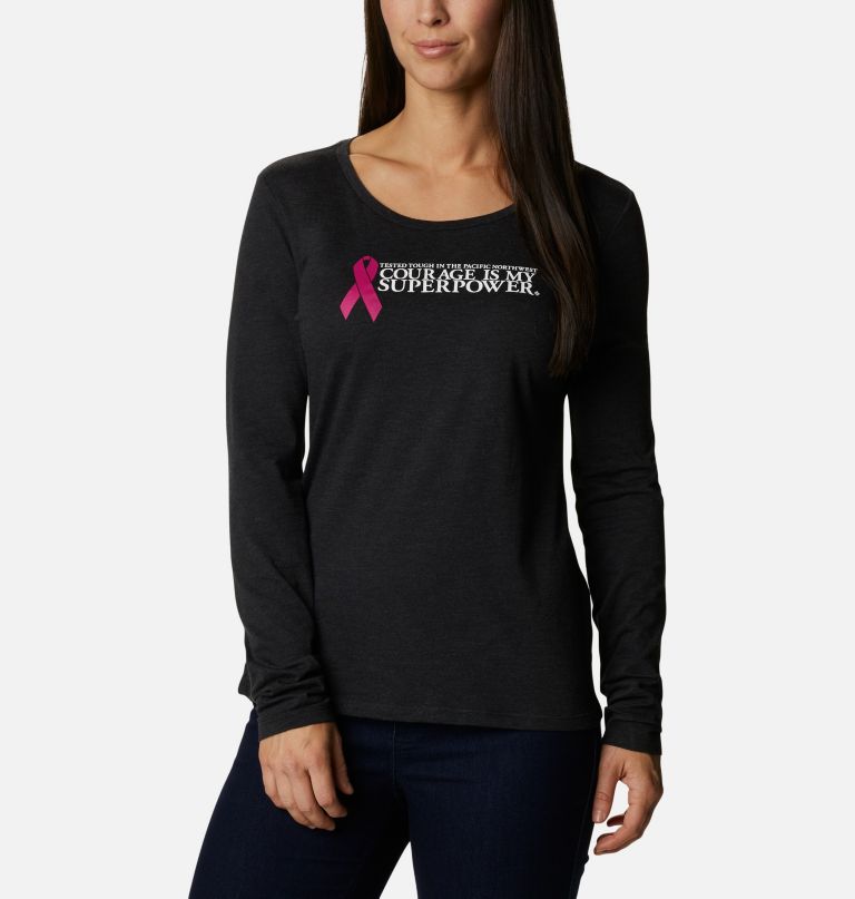 Columbi Women' Teste Toug I Pink Lon Sleev T-Shirt