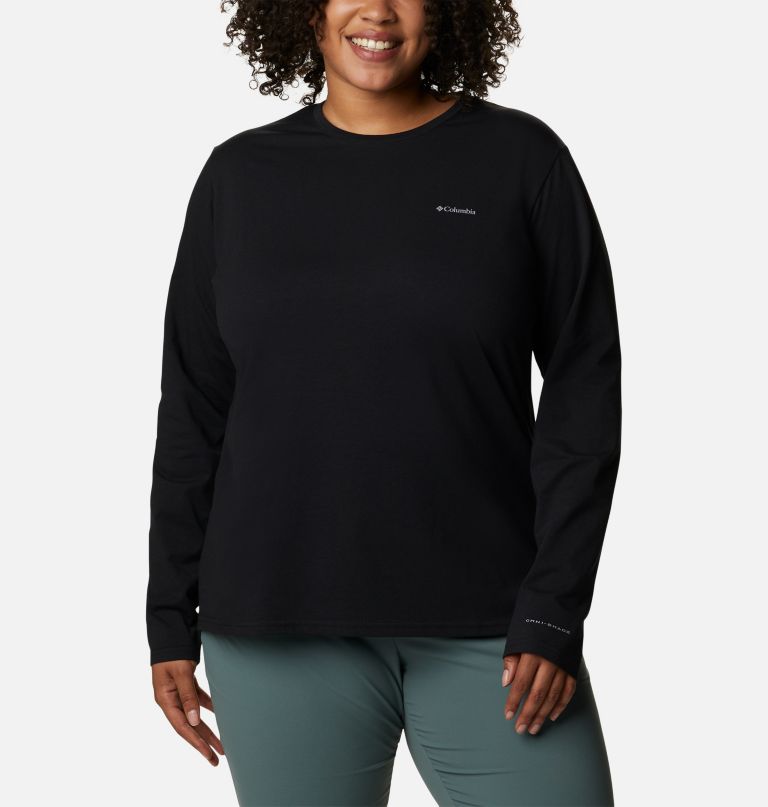 Columbi Women' Su Trek Lon Sleev T-Shir Plu Size