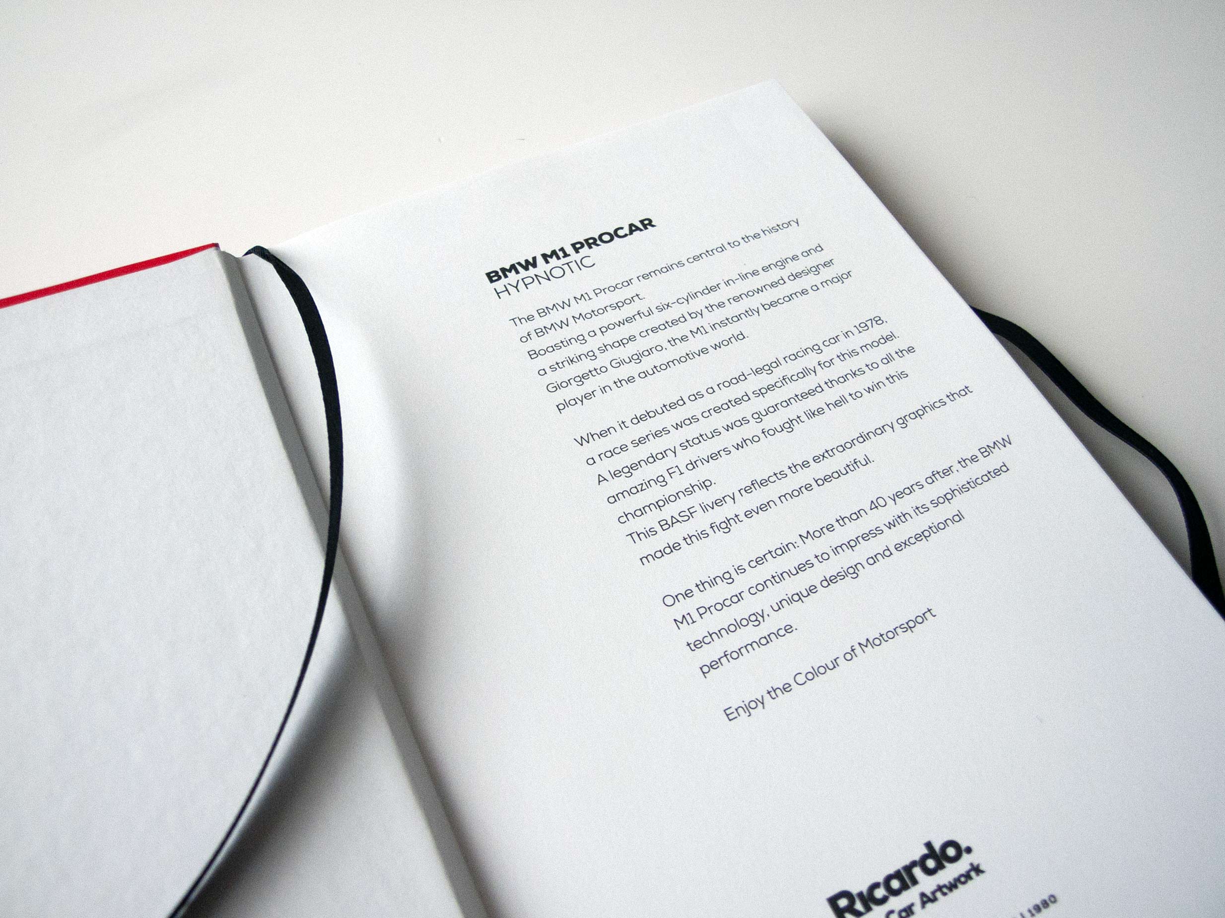 Notebook - H.J. Stuck, BMW M1, 1980