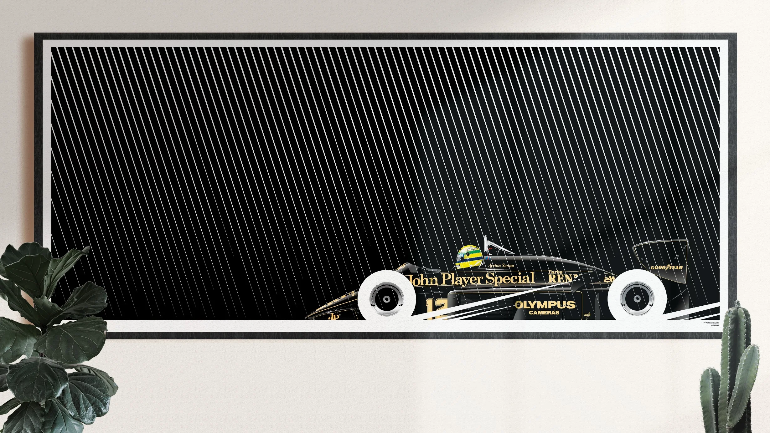 Ayrton Senna, Lotus 97T Renault, 1985 Portuguese Grand Prix - Big Format