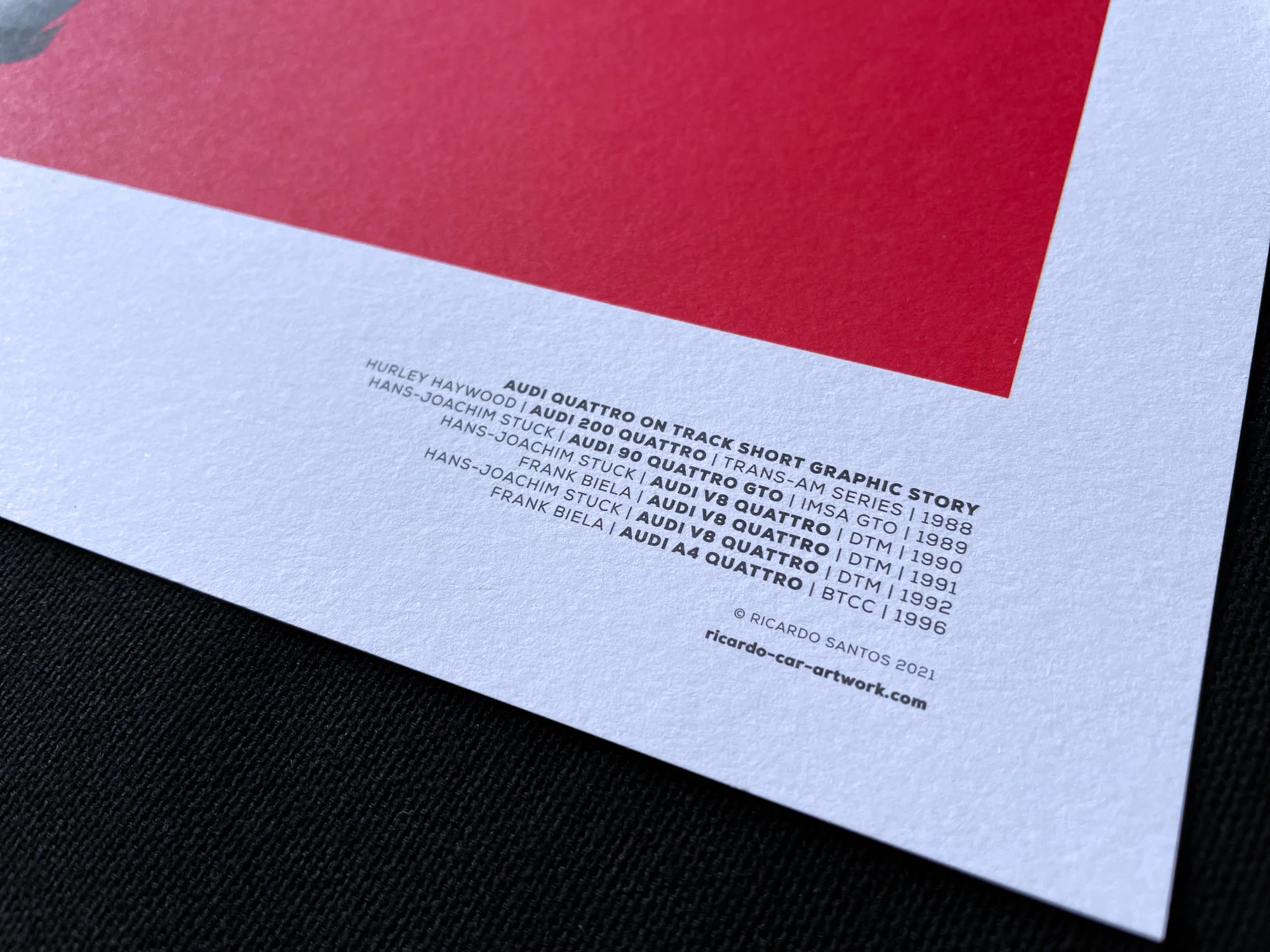 Audi Quattro on Track Short Graphic Story