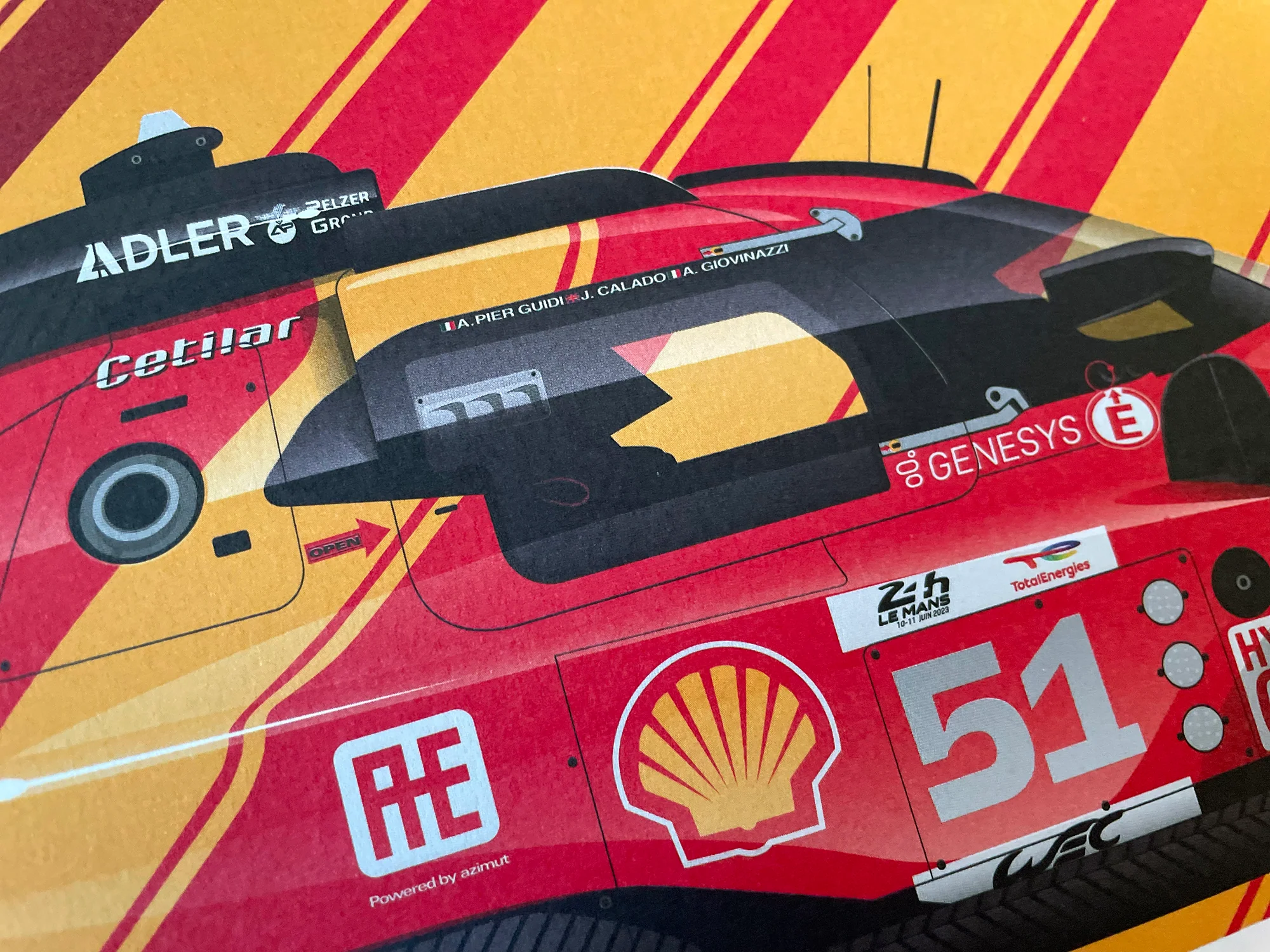 Pier Guidi-Calado-Giovinazzi, Ferrari 499P Hypercar, 2023 24 Hours of Le Mans Winners