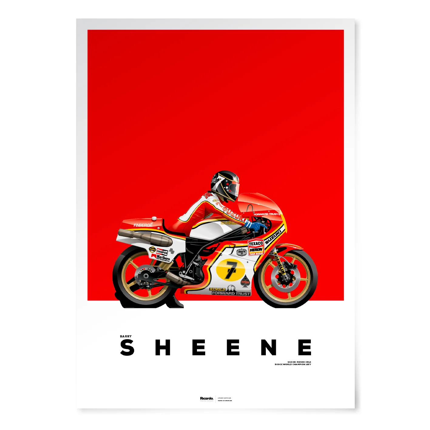 Barry Sheene, Suzuki RG500 XR14, 500cc World Champion 1977