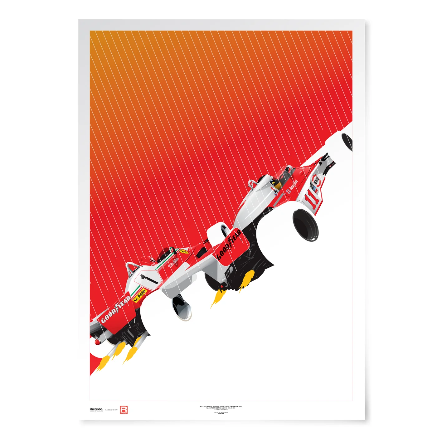 Mclaren M23 vs. Ferrari 312T2 - Hunt and Lauda duel