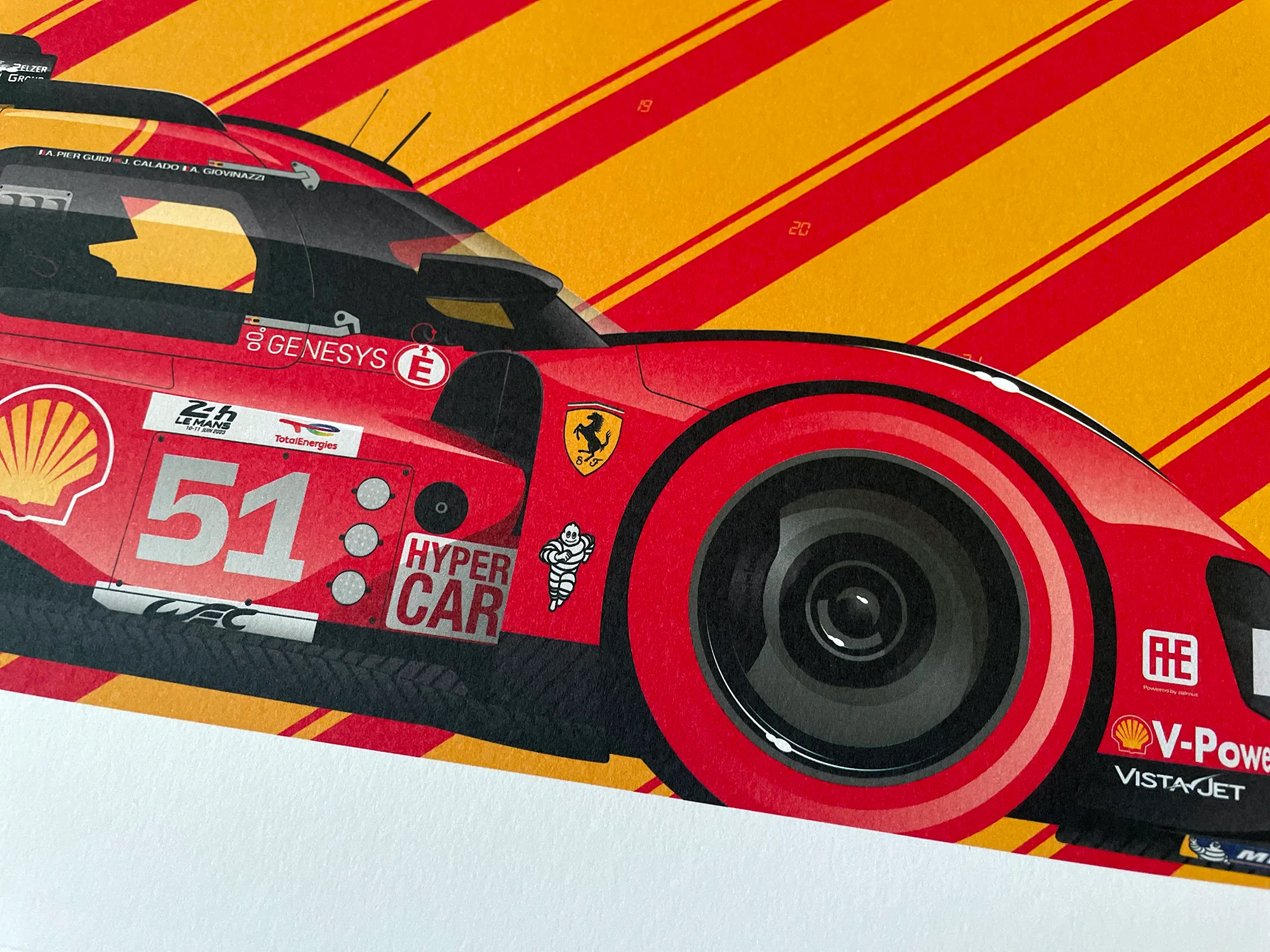 Pier Guidi-Calado-Giovinazzi, Ferrari 499P Hypercar, 2023 24 Hours of Le Mans Winners