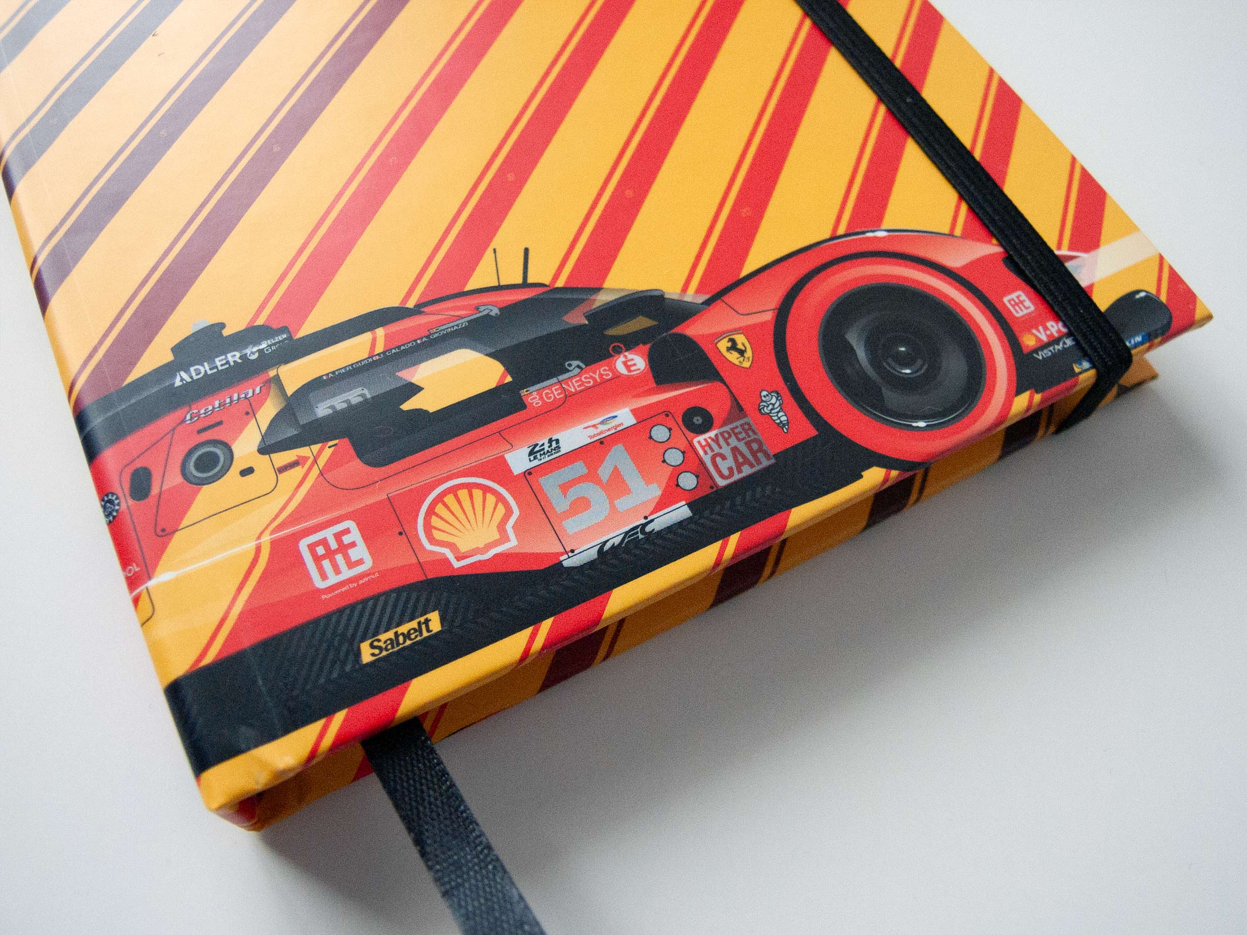 Notebook - Pier Guidi-Calado-Giovinazzi, Ferrari 499P Hypercar, 2023 24 Hours of Le Mans Winners