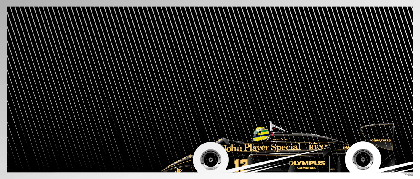 Ayrton Senna, Lotus 97T Renault, 1985 Portuguese Grand Prix - Big Format