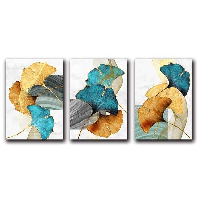 Color Splash Leaf Canvas Set