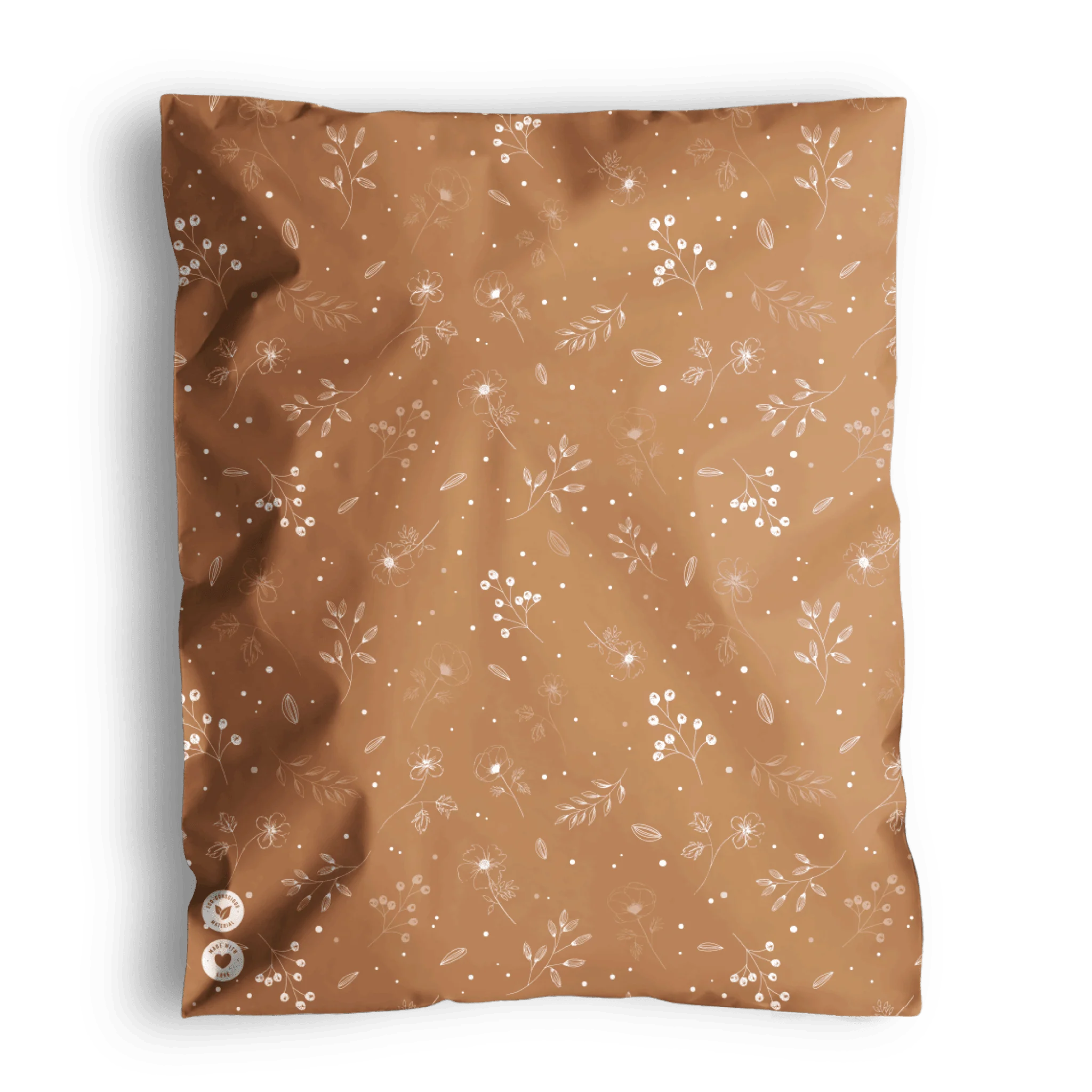 Floral 2D Chestnut Biodegradable Mailers 14.5 x 19