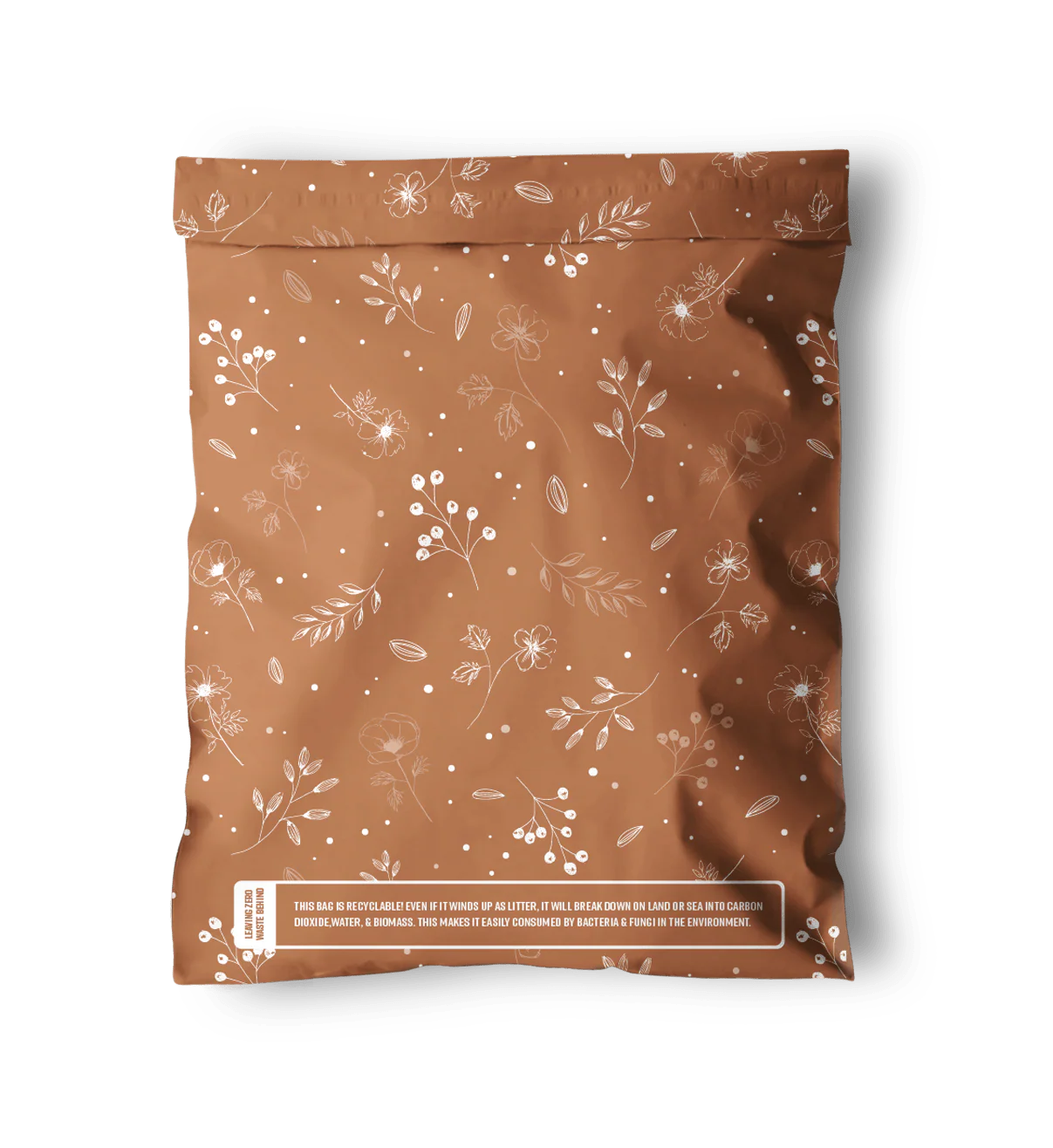 Floral 2D Chestnut Biodegradable Mailers 14.5 x 19