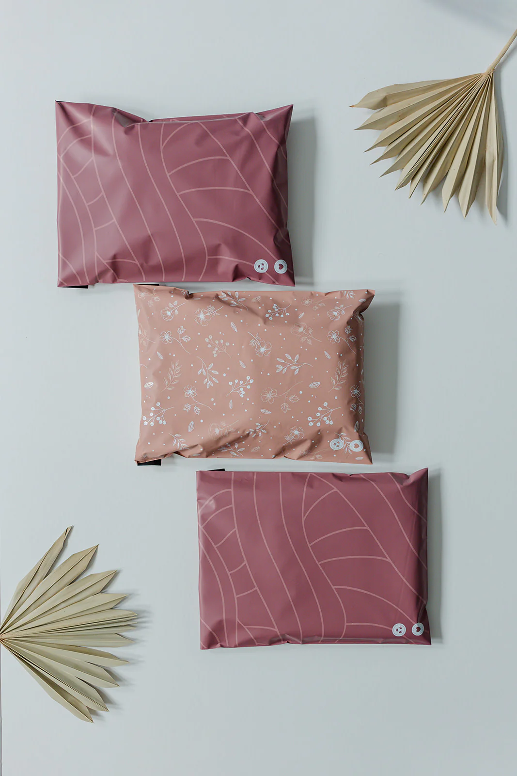 Copper Rose Leaf Biodegradable Mailers 10 x 13