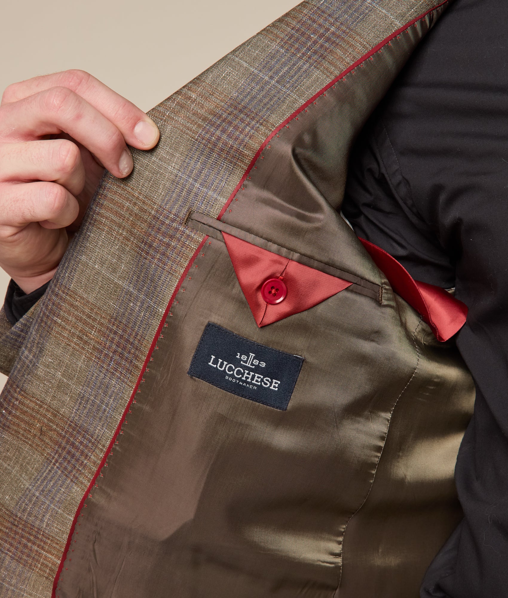 Lucchese Sport Coat :: Olive/Navy Plaid