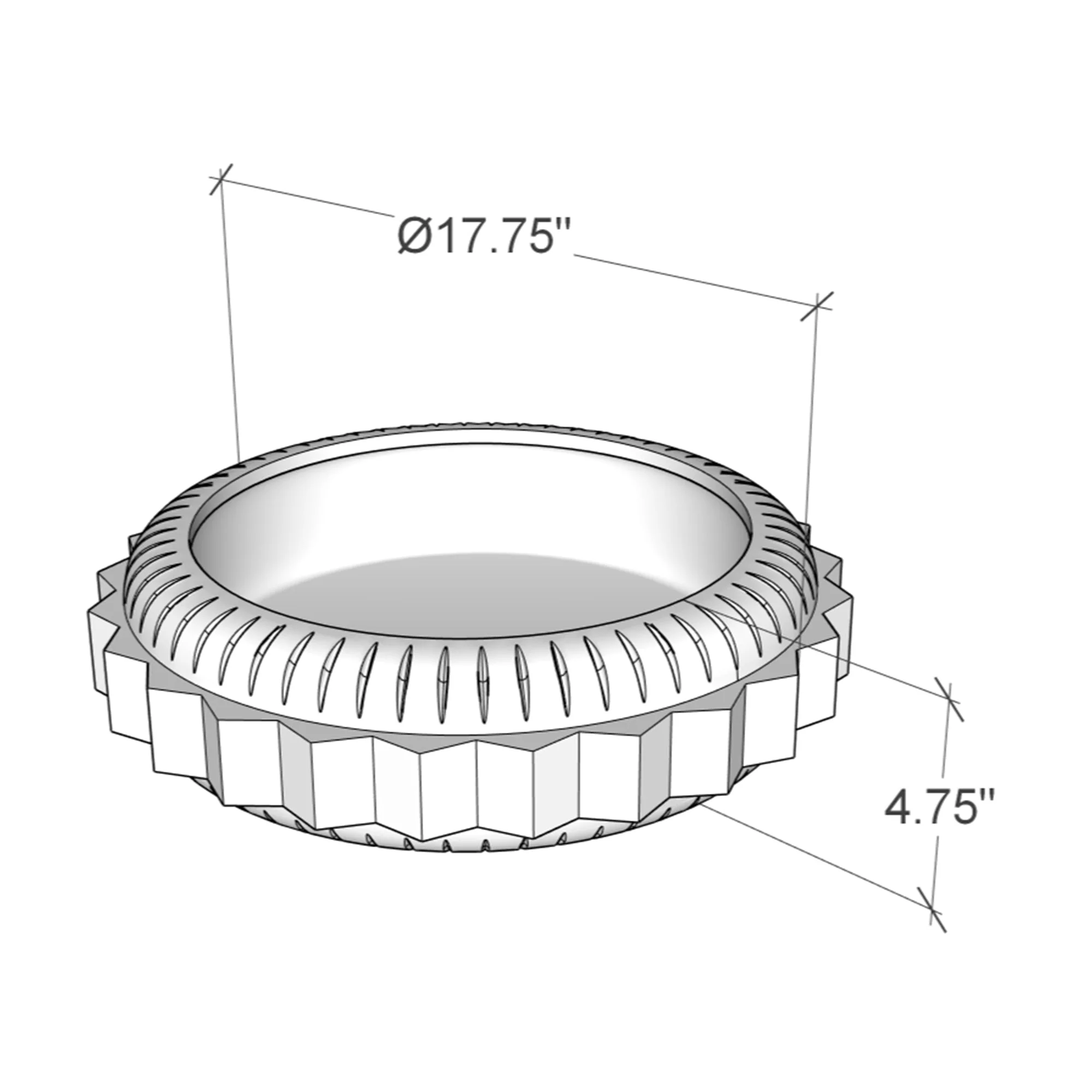 Dialah Carved Wooden Bowl