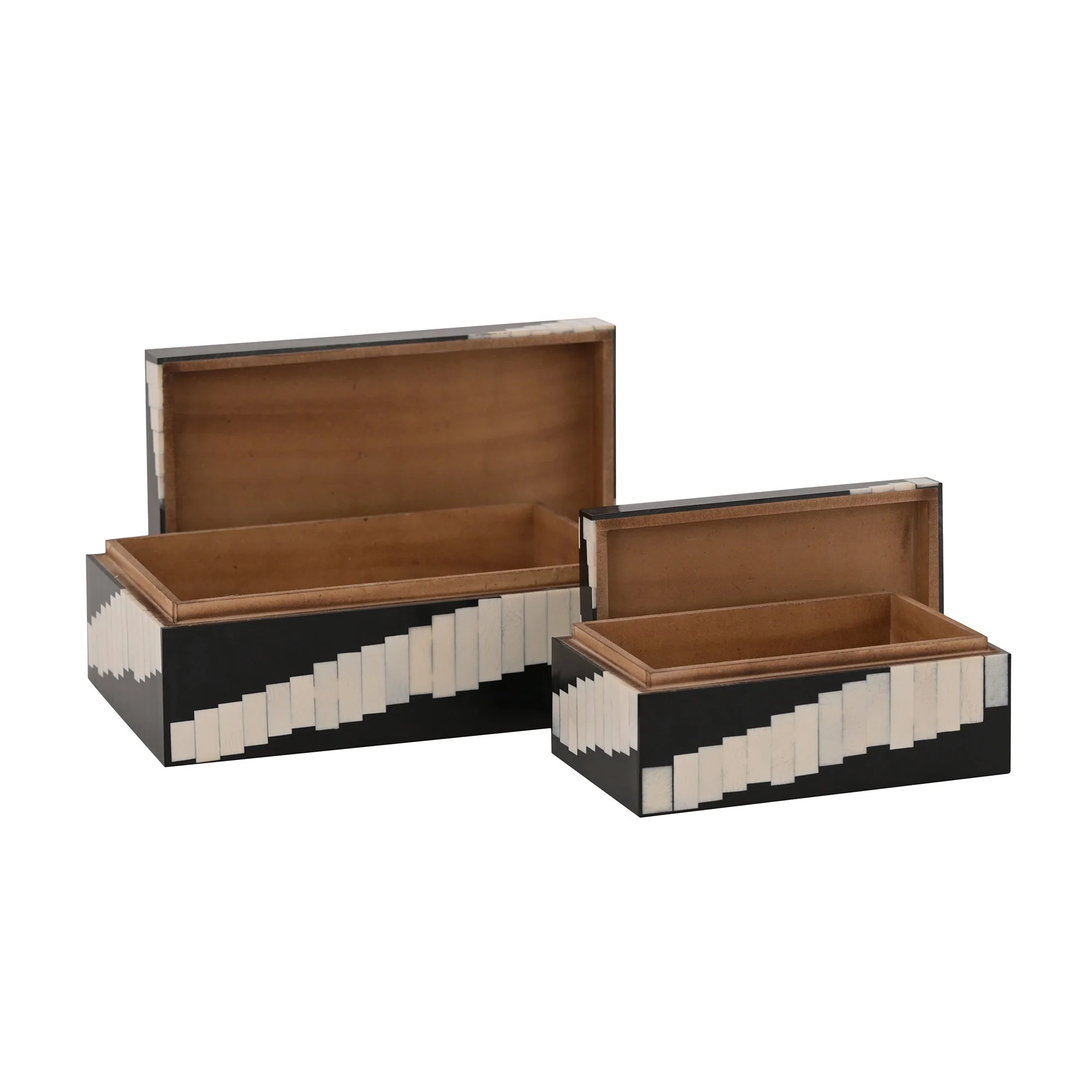 Kamari Geometric Inlay Decorative Nesting Box, Set of 2