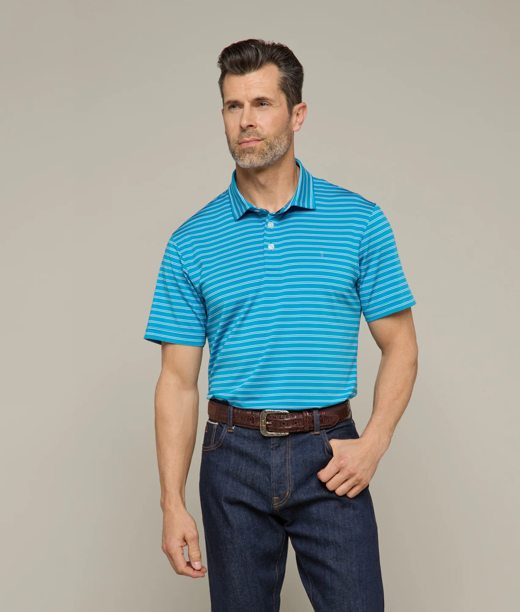Lucchese Golf Polo :: Teal