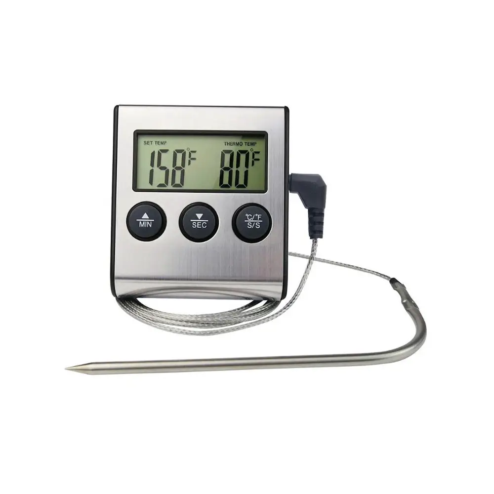Kitchen Food Thermometer Electronic Timer Probe Meat Thermometer BBQ Food