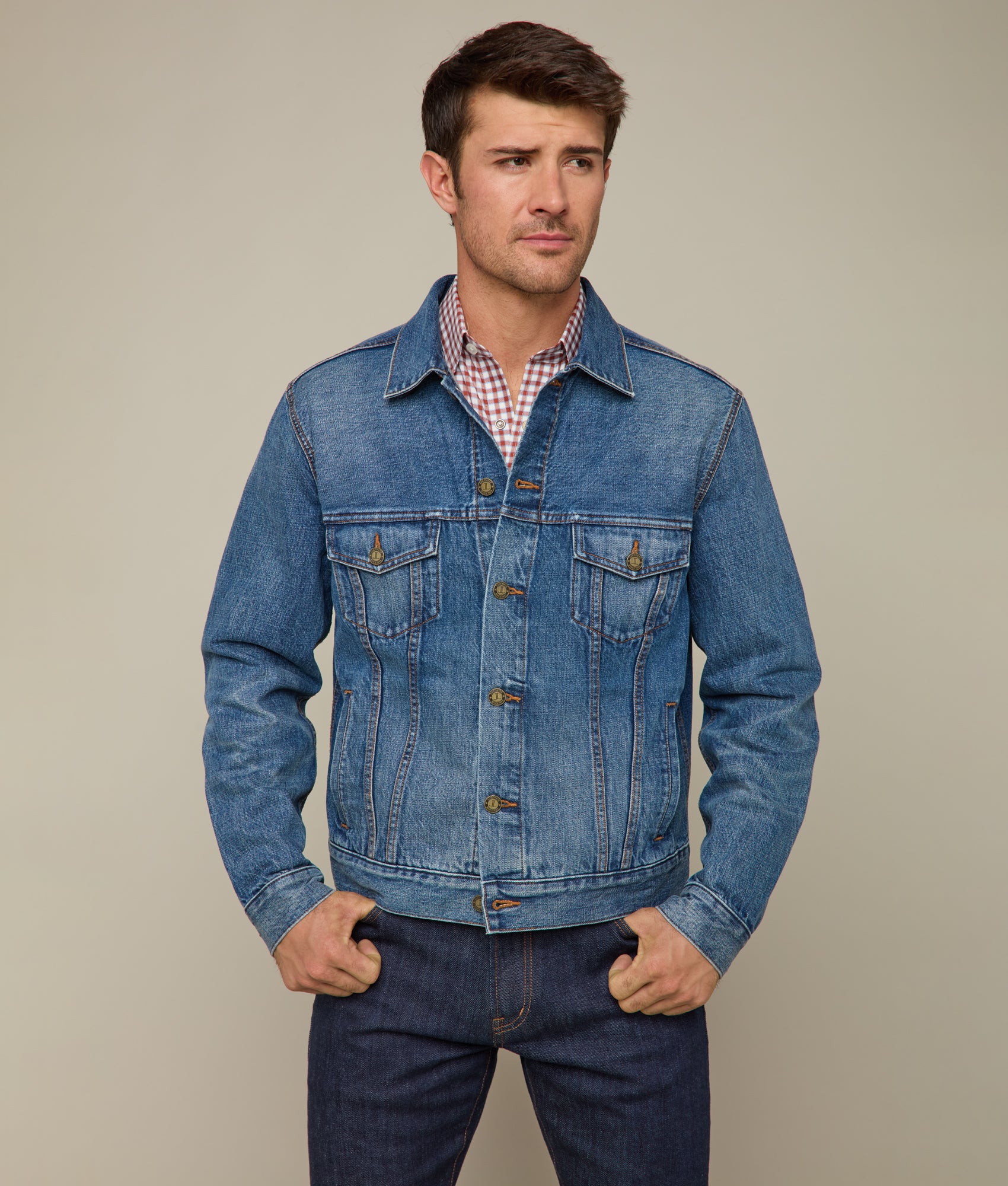 Earl Denim Trucker Jacket :: Saddleback Blue
