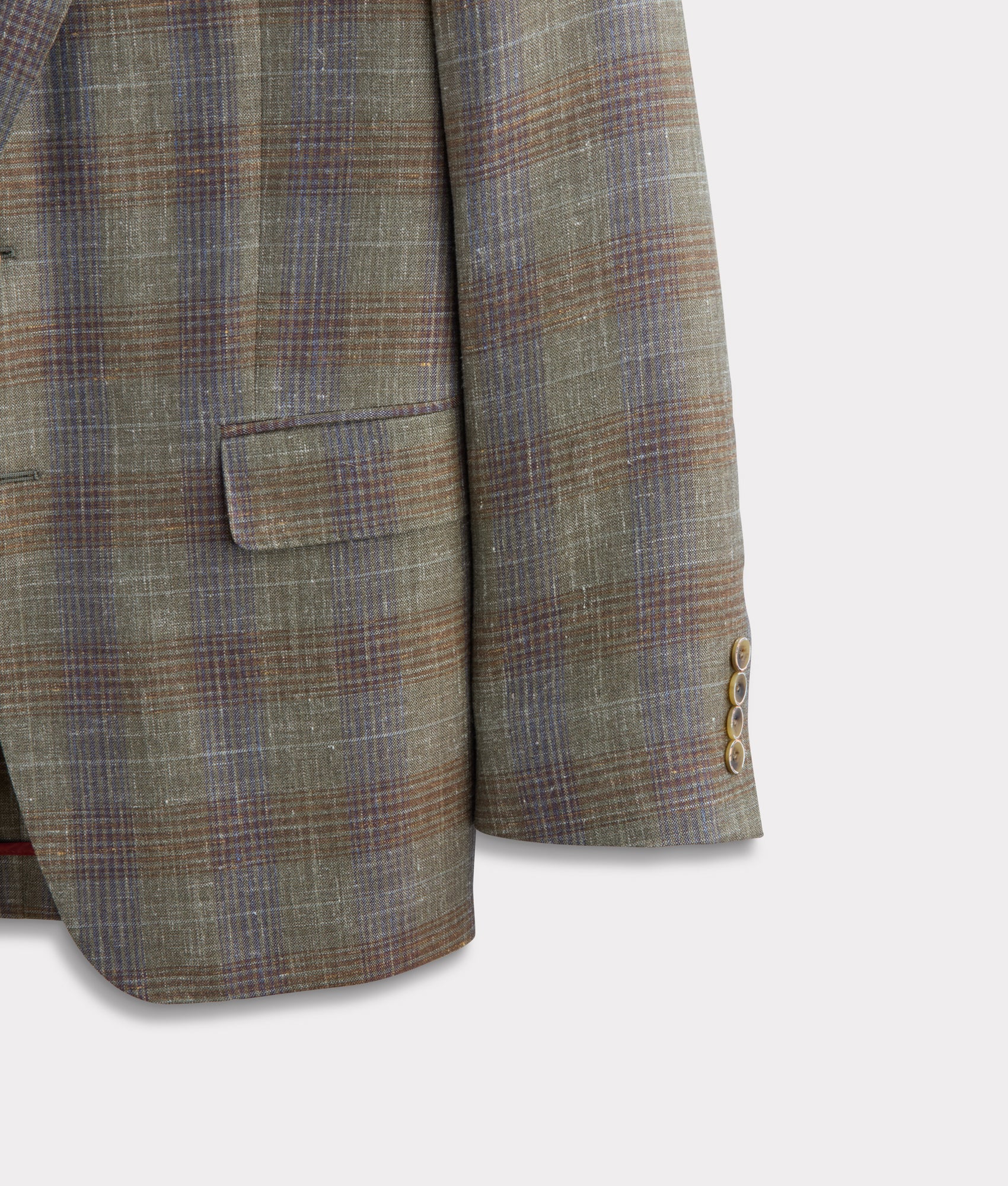 Lucchese Sport Coat :: Olive/Navy Plaid
