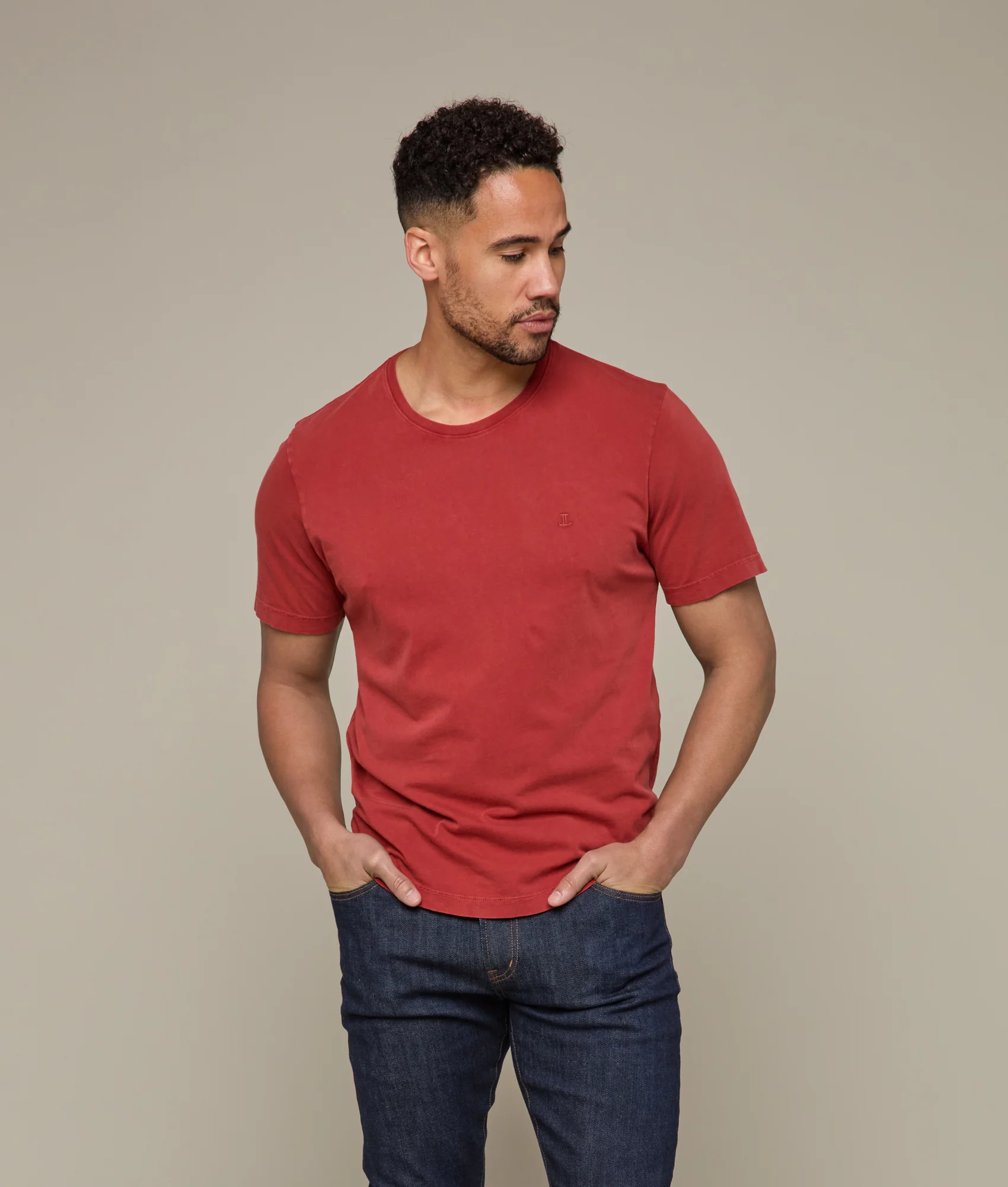 Lucchese Crewneck Tee :: Brick Red