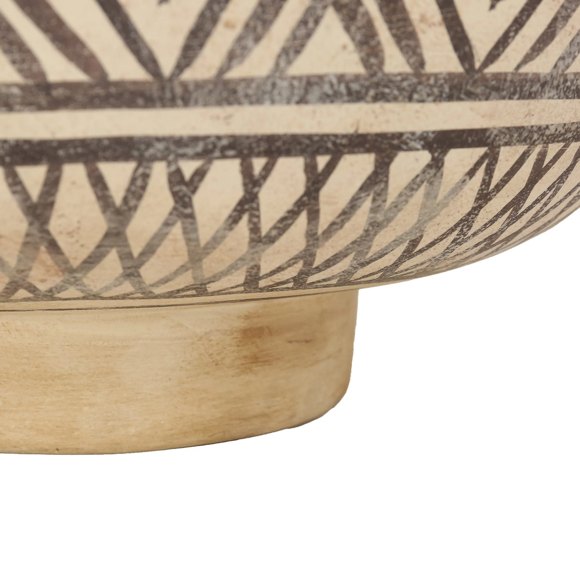 Terracotta Linear Abstract Decorative Bowl