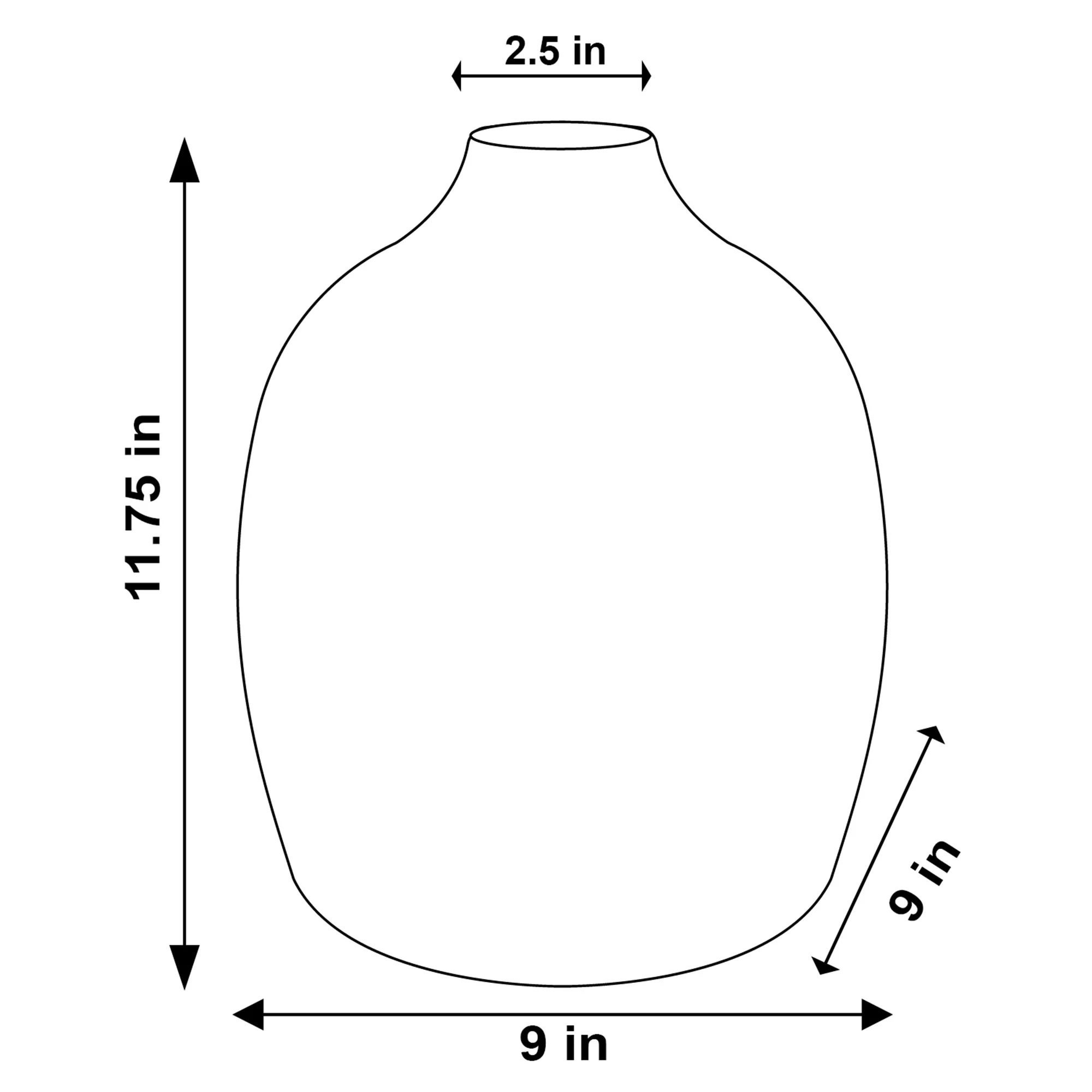 Caspian 11.75 Hand Blown Glass Vase