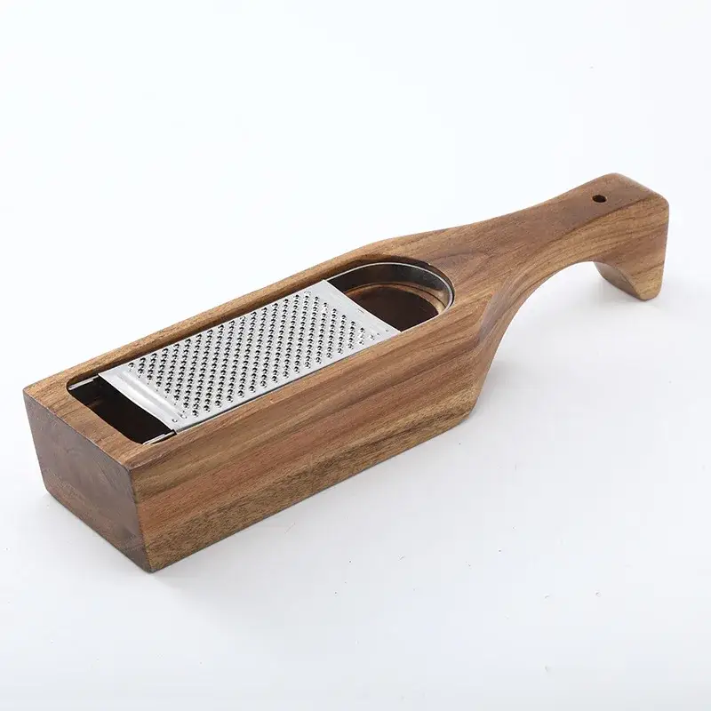 Cheese Grater with Wooden Handle & Container