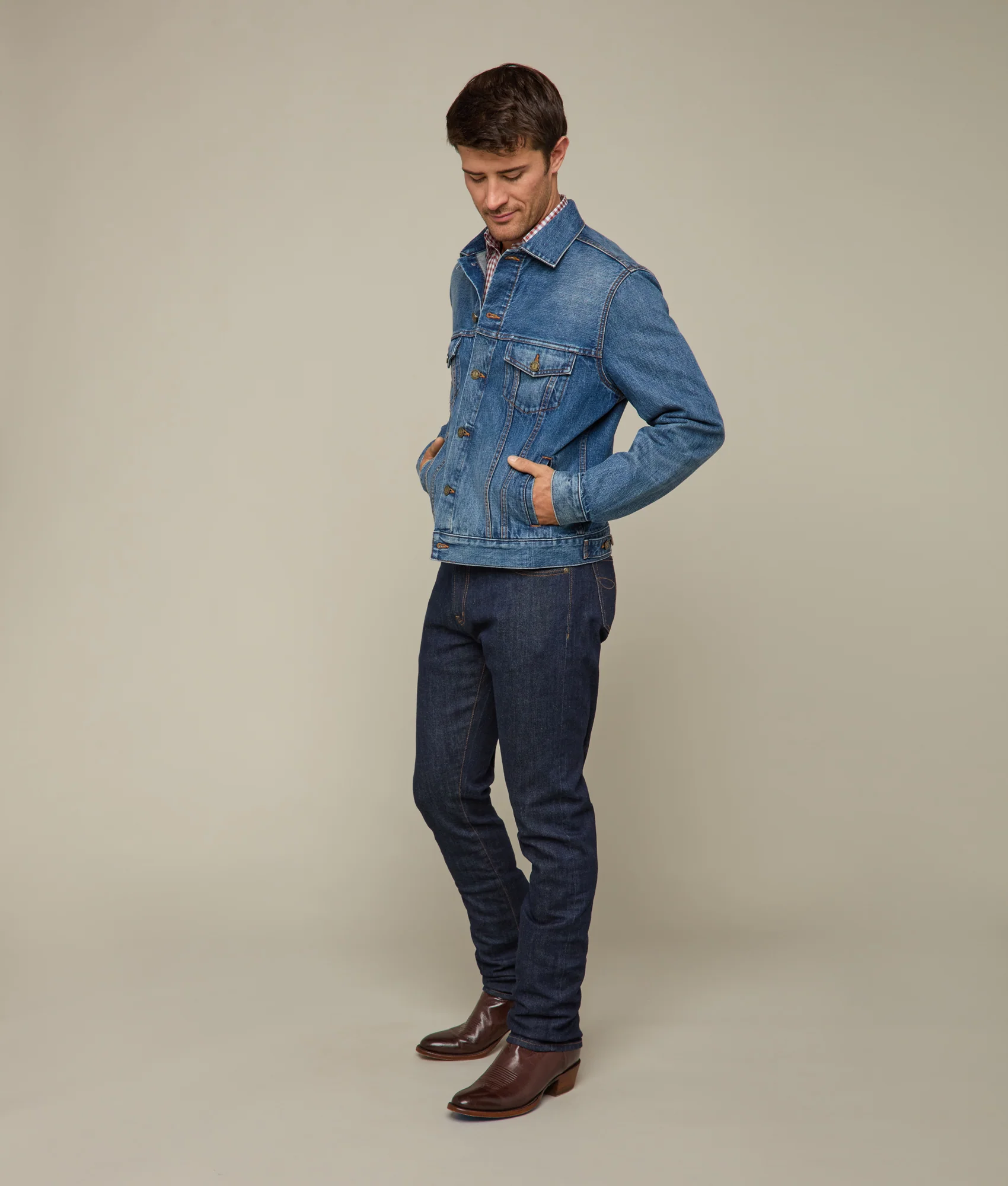 Earl Denim Trucker Jacket :: Saddleback Blue
