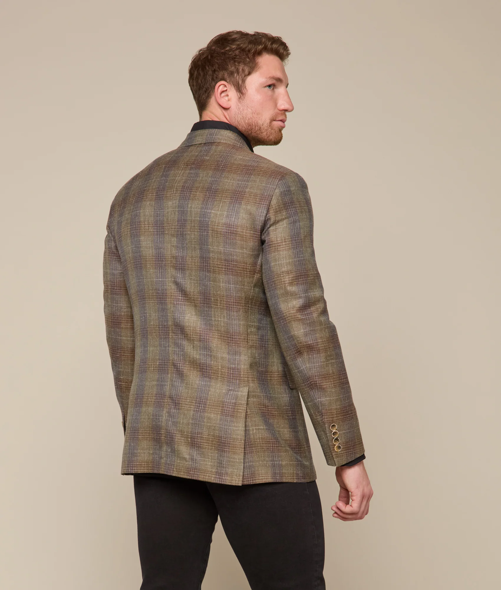 Lucchese Sport Coat :: Olive/Navy Plaid