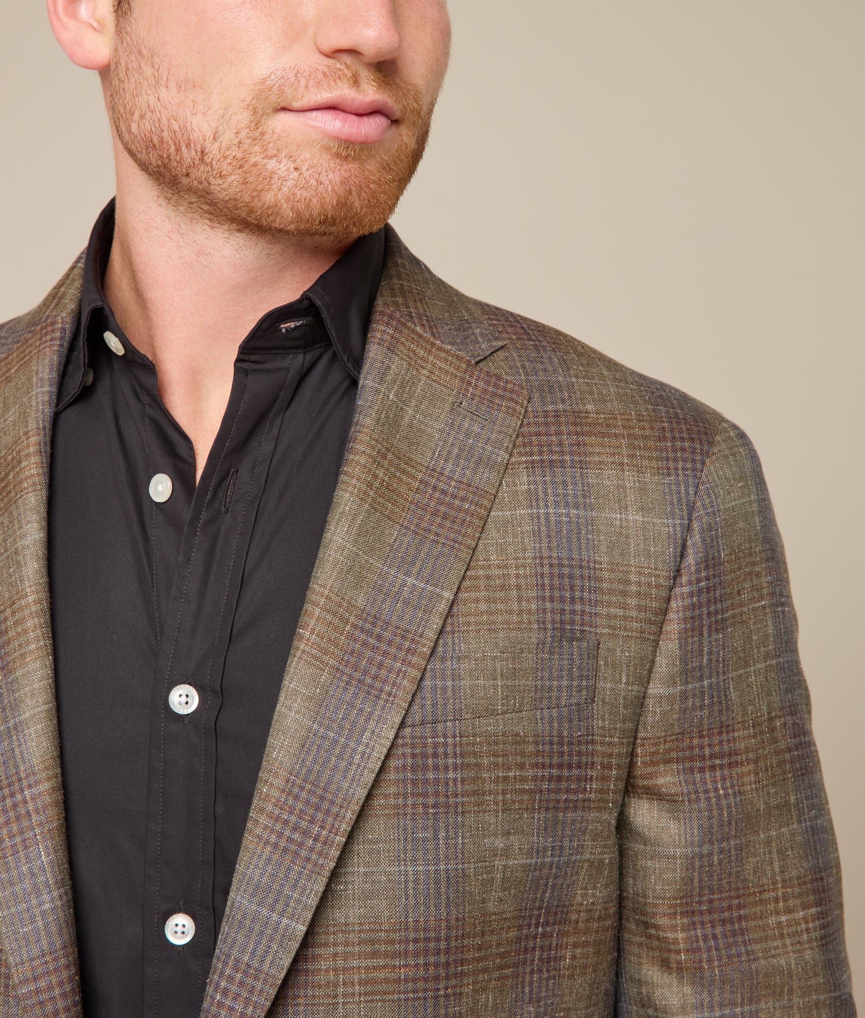 Lucchese Sport Coat :: Olive/Navy Plaid