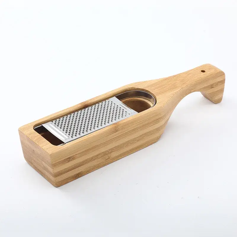 Cheese Grater with Wooden Handle & Container