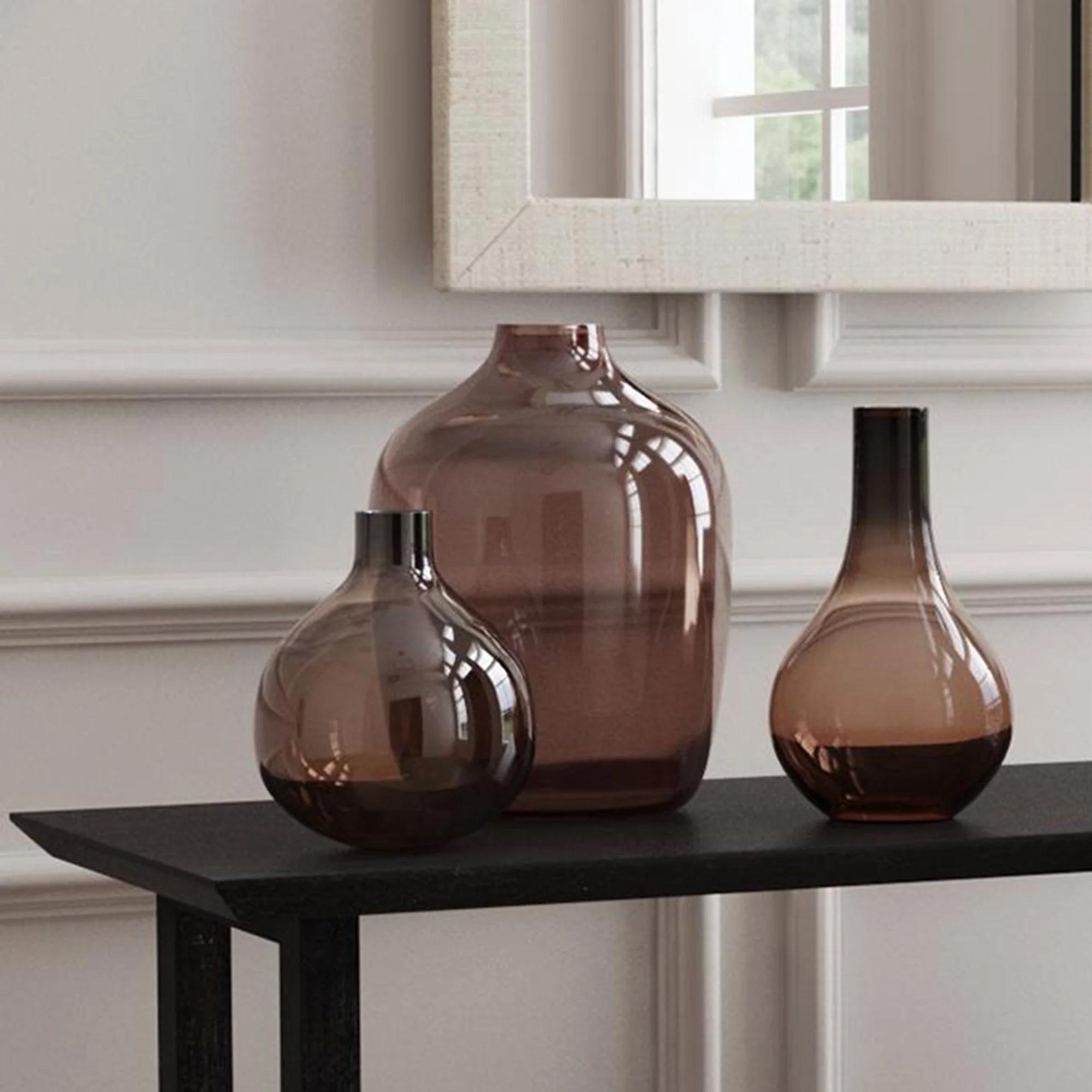 Caspian 11.75 Hand Blown Glass Vase