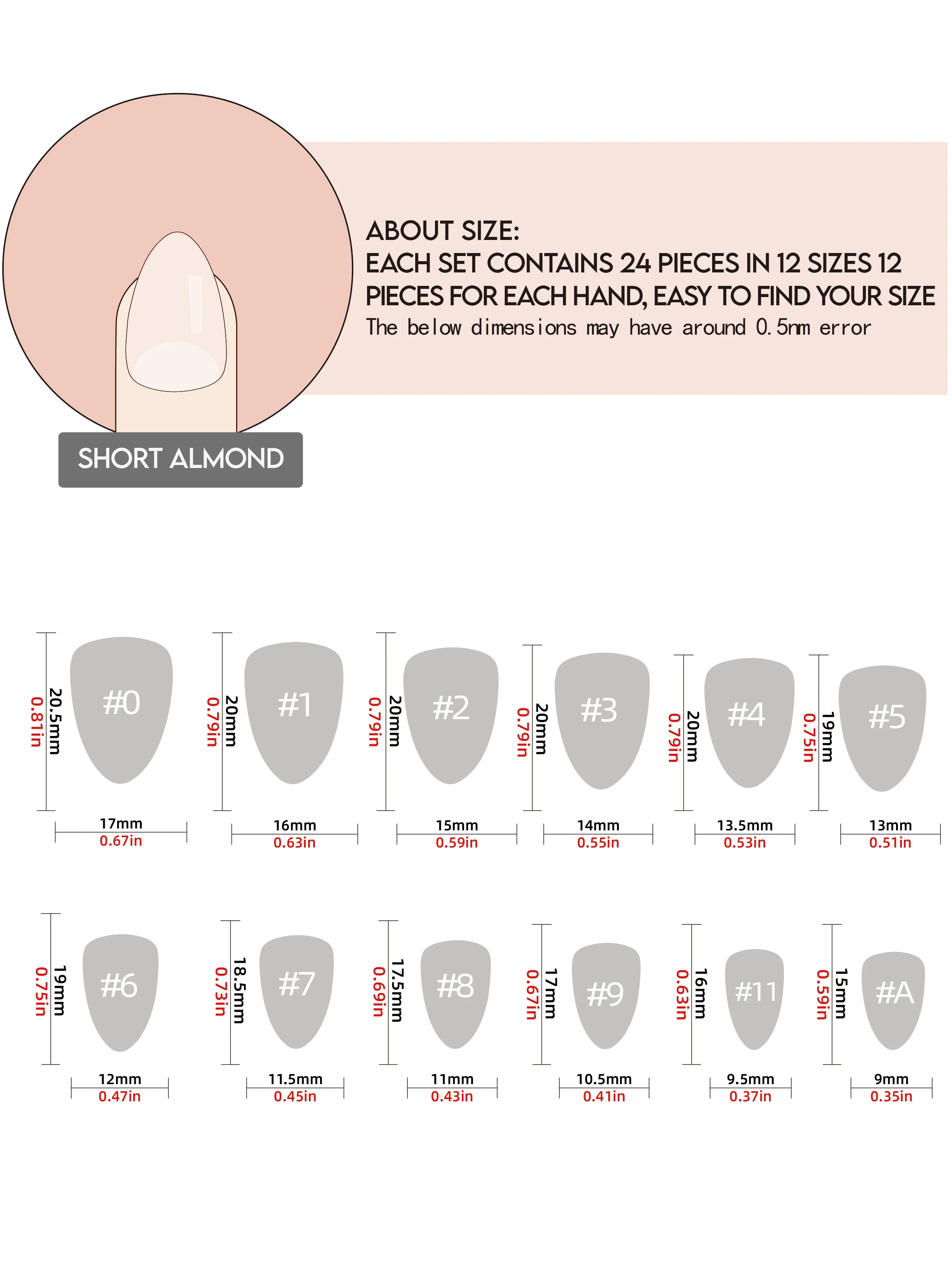 Dark Forest/ Short Almond (Handmade)