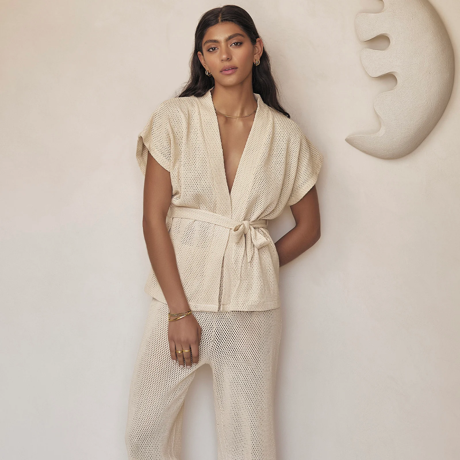 Sardinia Wrap Top - Coconut