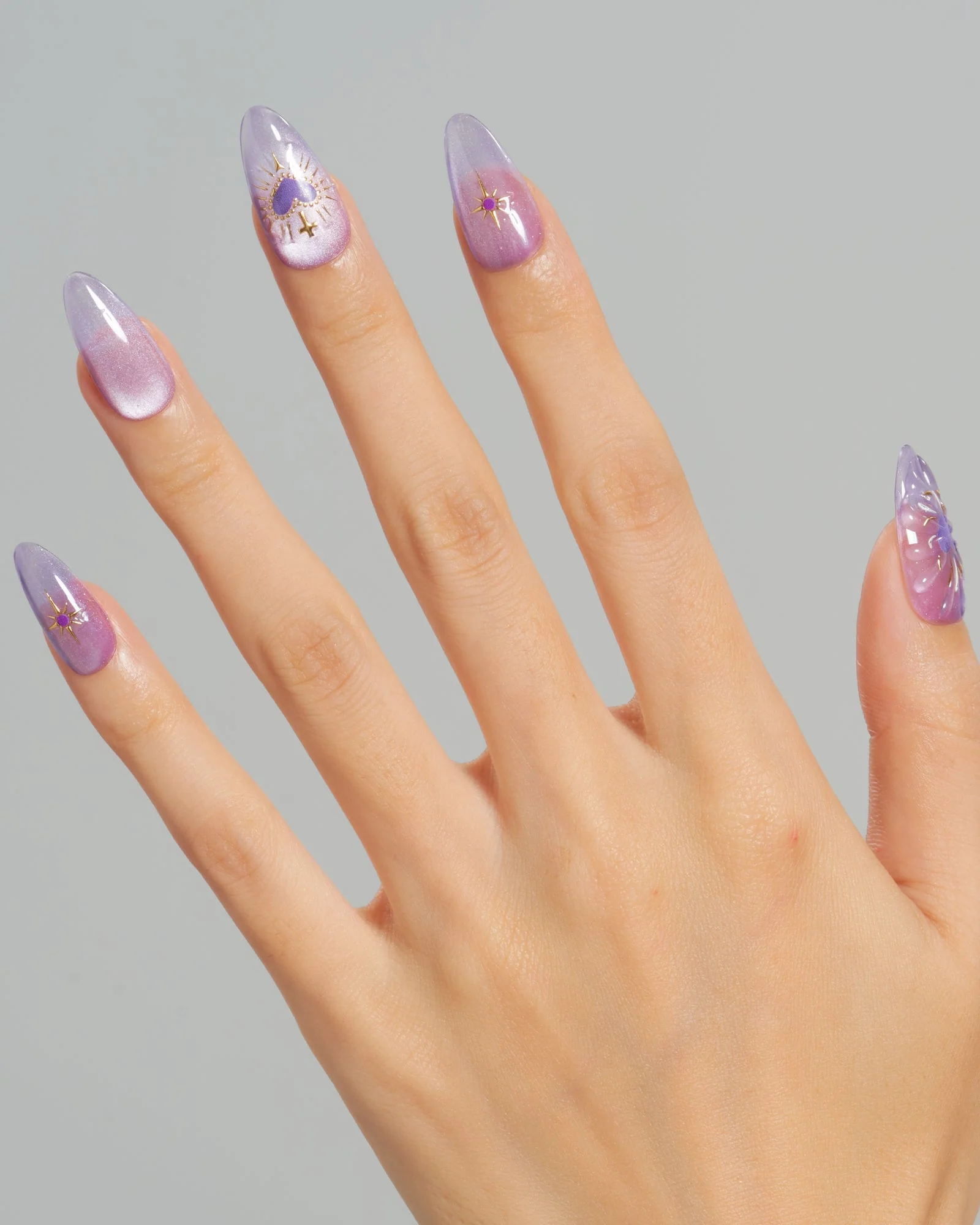 Cat Eye/Purple Heart(Handmade)