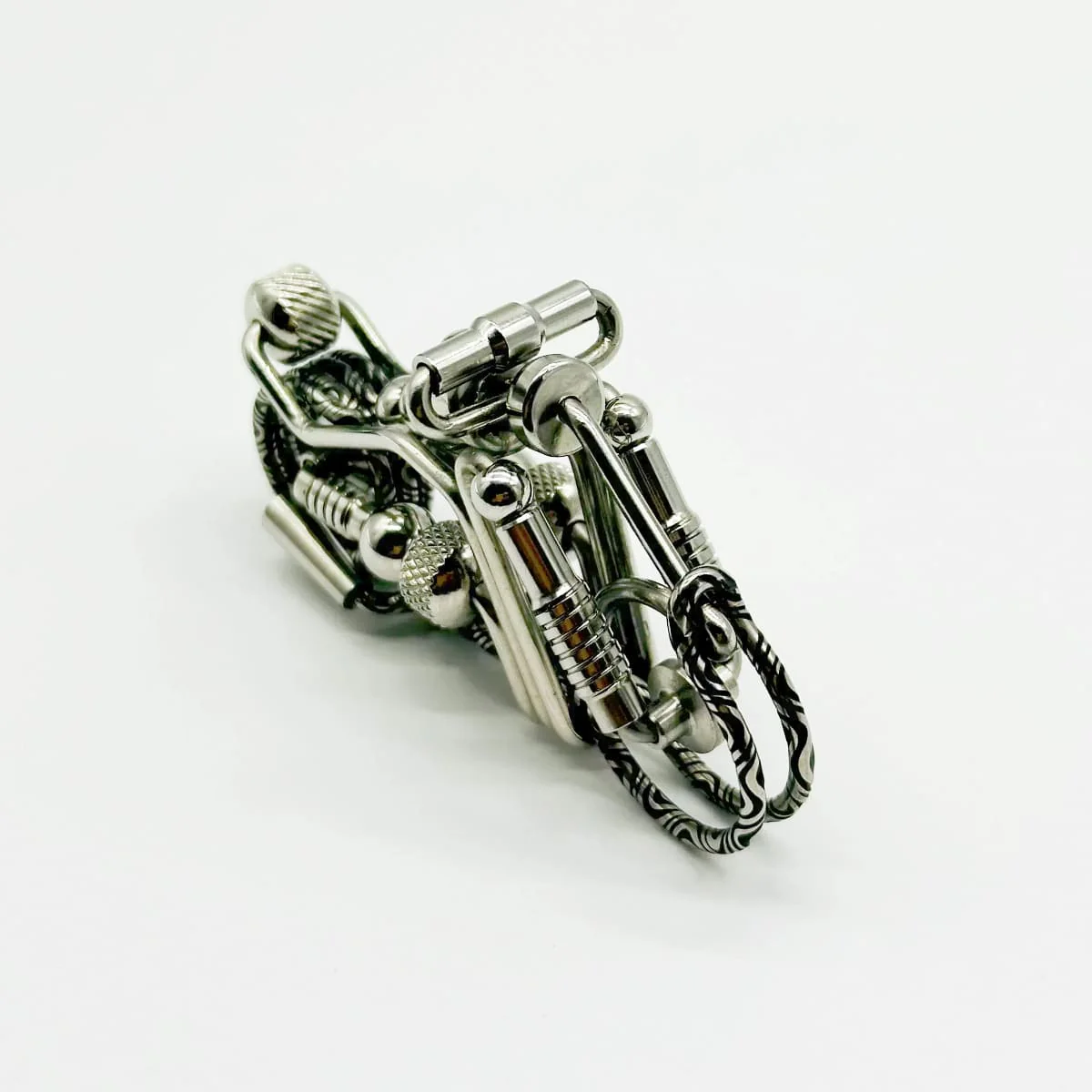 Threaded Handmade Motorcycle Keychain