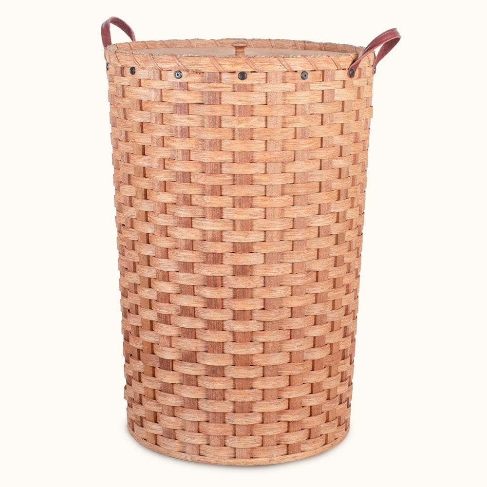Wicker Hamper | Extra-Large Round Woven Laundry Basket w/Lid