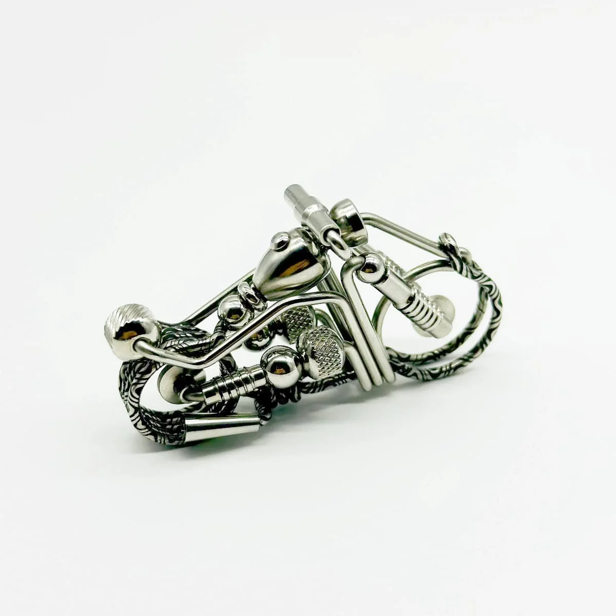 Threaded Handmade Motorcycle Keychain