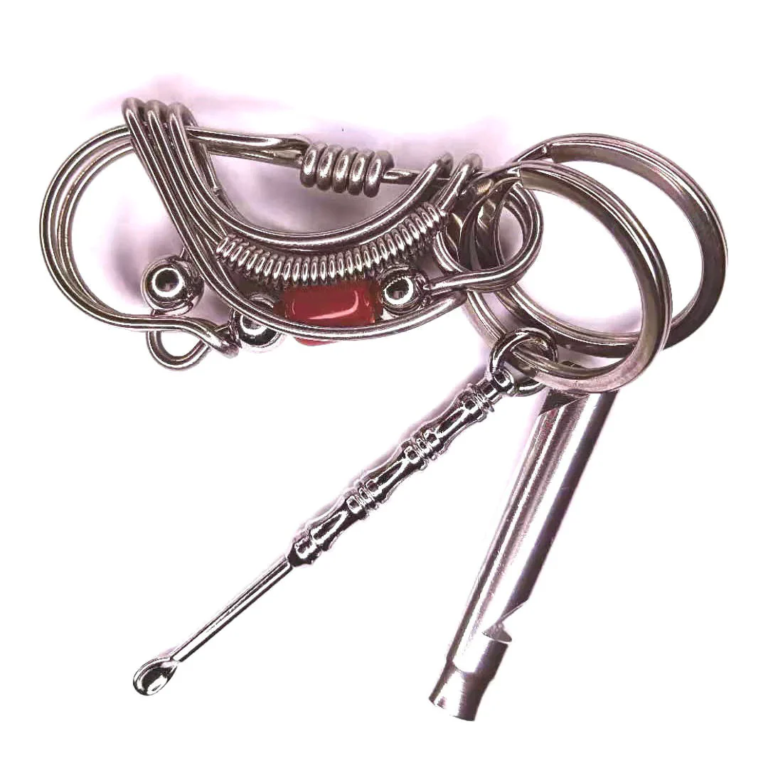 Color Barrel Beads Handmade Keychain