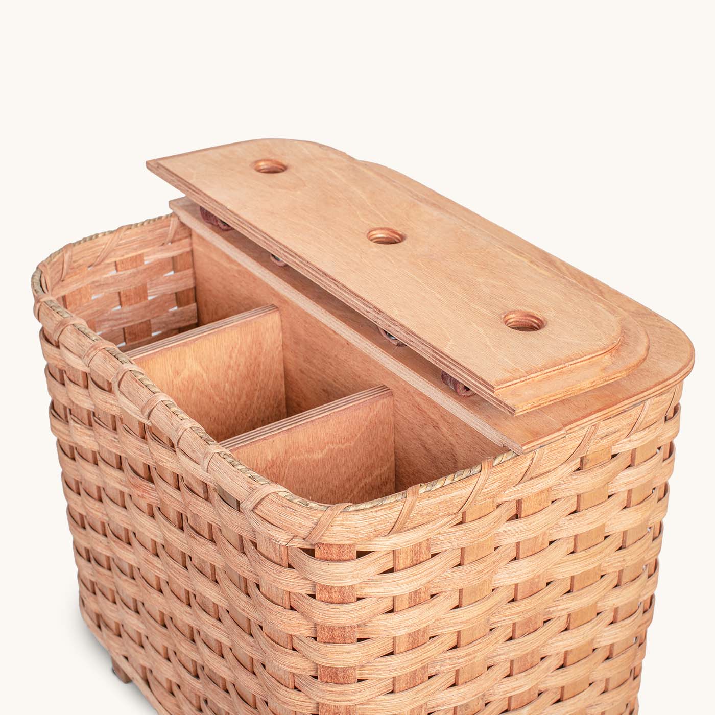 Knitting Basket | Amish Wicker Yarn Storage & Organizer