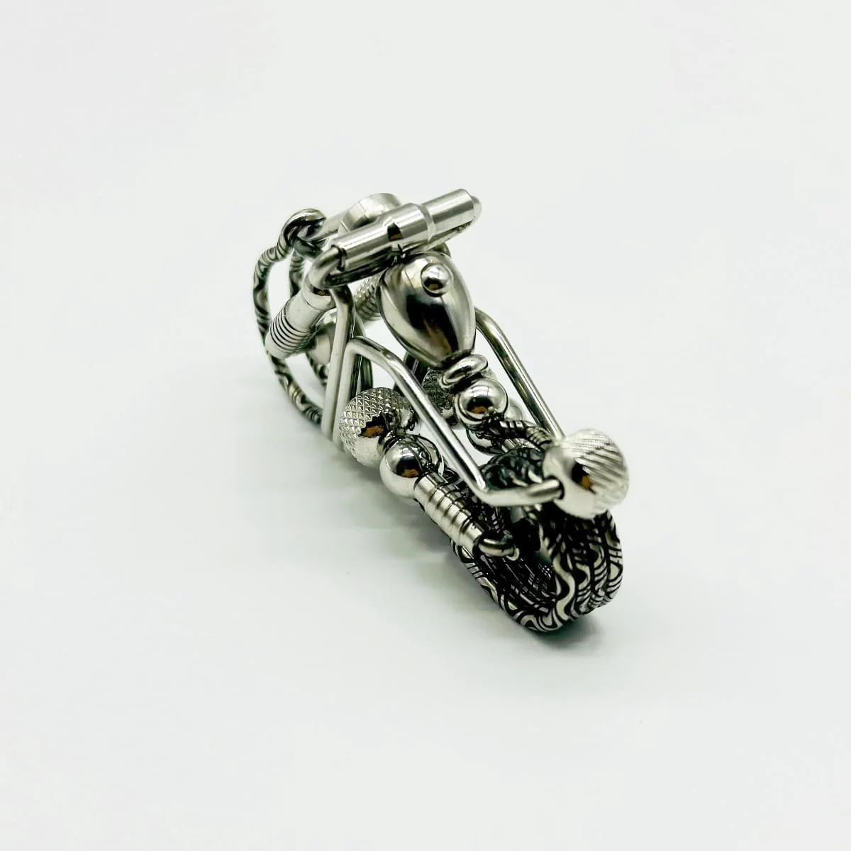 Threaded Handmade Motorcycle Keychain