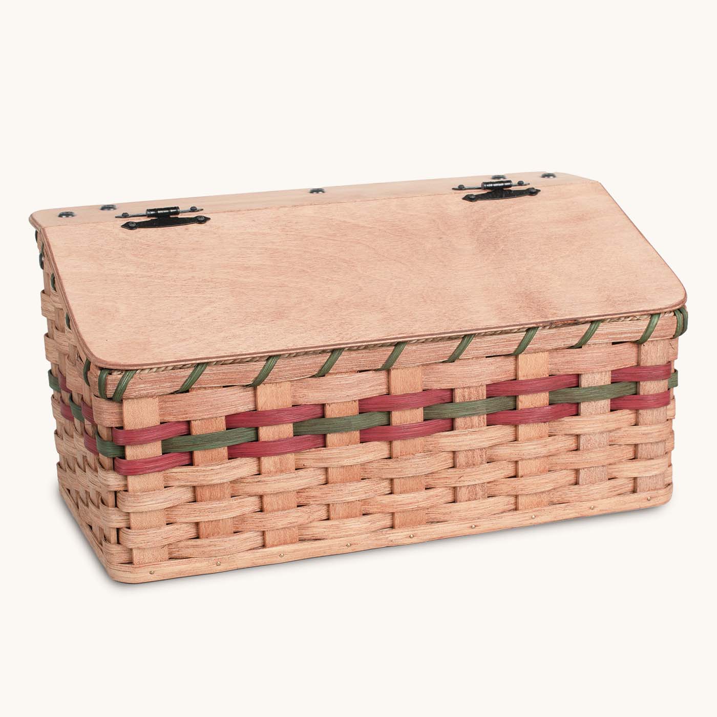 Amish Bread Box | Woven Wooden Countertop Storage w/Lid