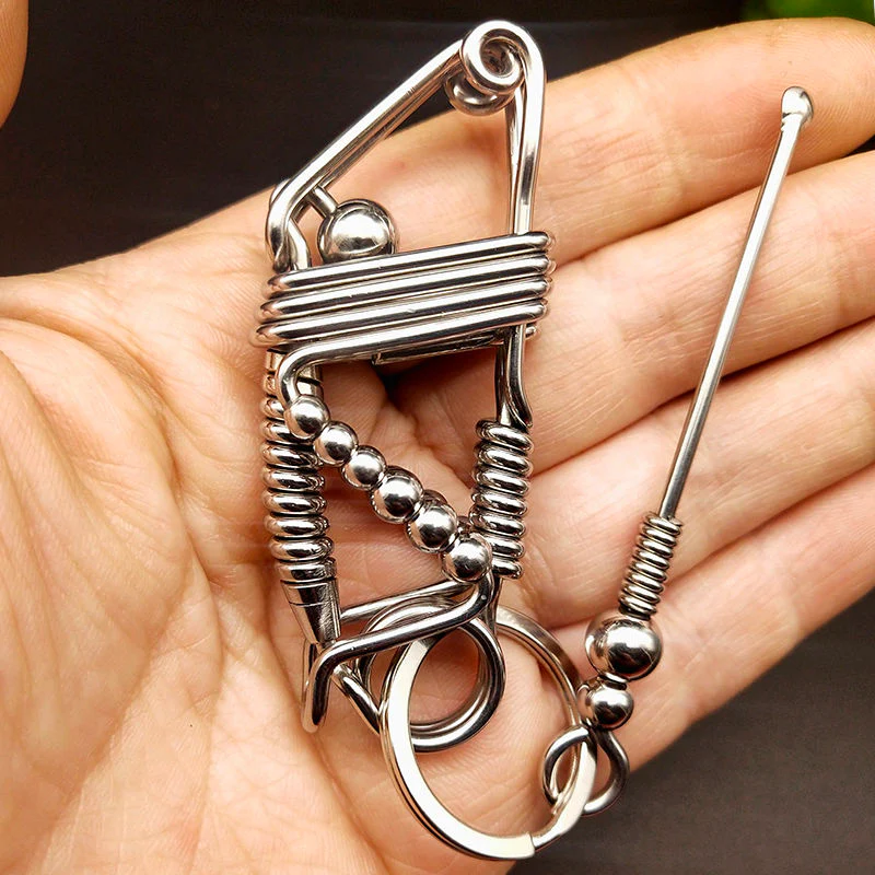 Handmade grasshopper keychain