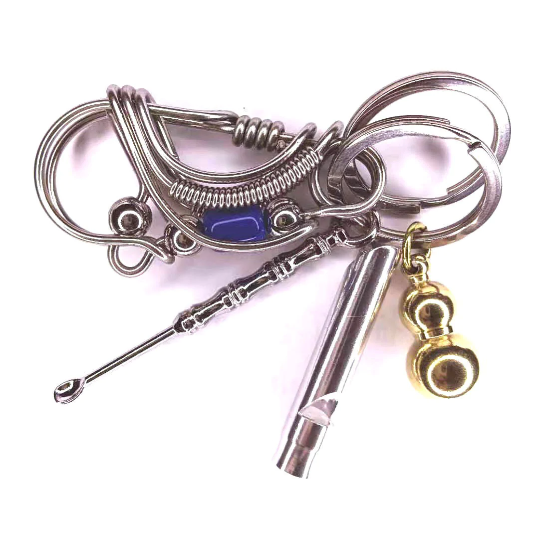 Color Barrel Beads Handmade Keychain